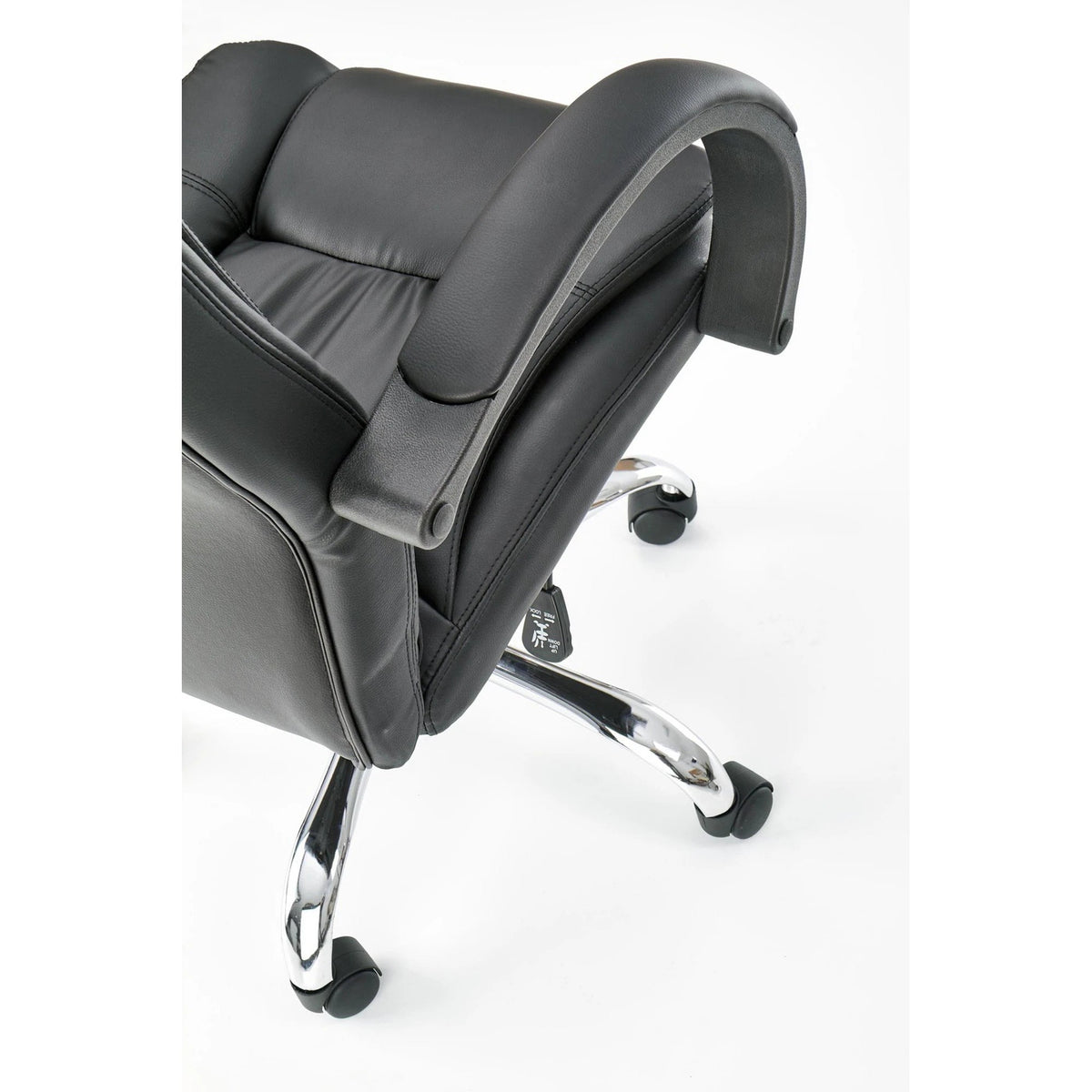 Scaun de birou RELAX, negru, piele ecologica, 64x75x110/118 cm