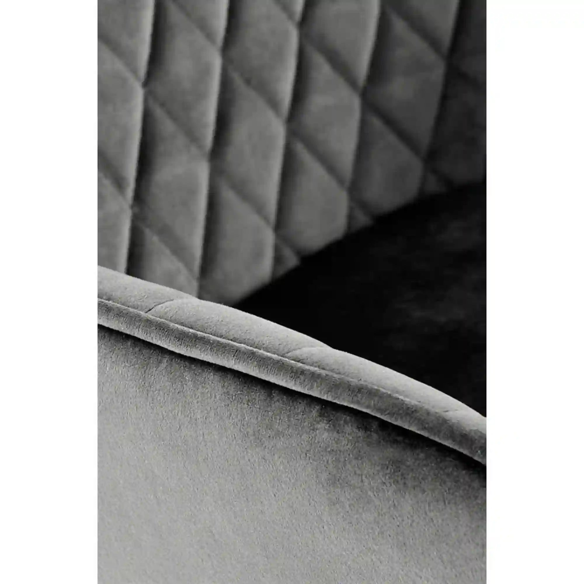 Scaun bar H103, gri - Bluvel 14/negru, stofa catifelata/otel, 55x55x92/114 cm