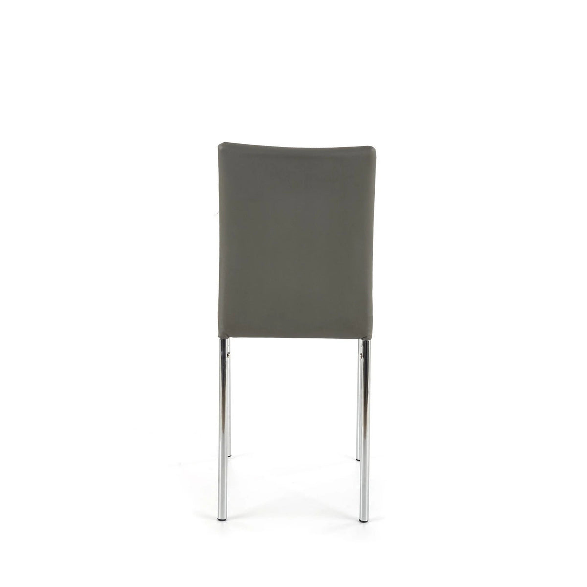 Scaun tapitat K137, gri/crom, piele ecologica/metal, 43X49X92 CM