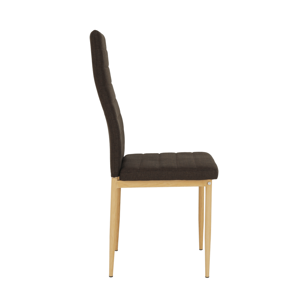 Scaun COLETA NOVA, maro inchis/fag, textil/metal, 41x49x96 cm