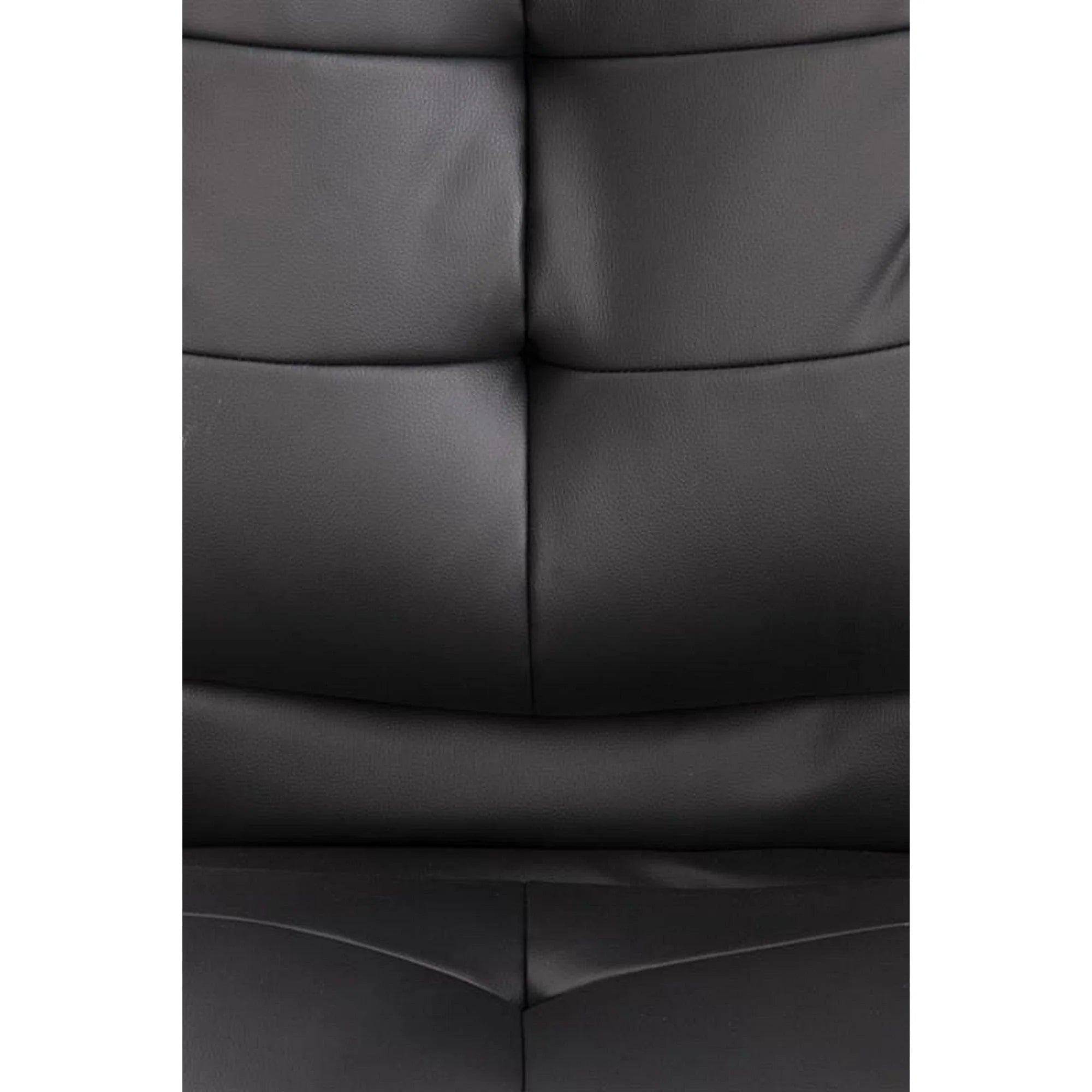 Scaun de birou PRESTON, negru/crom, piele ecologica/metal, 66x72x114/124 cm