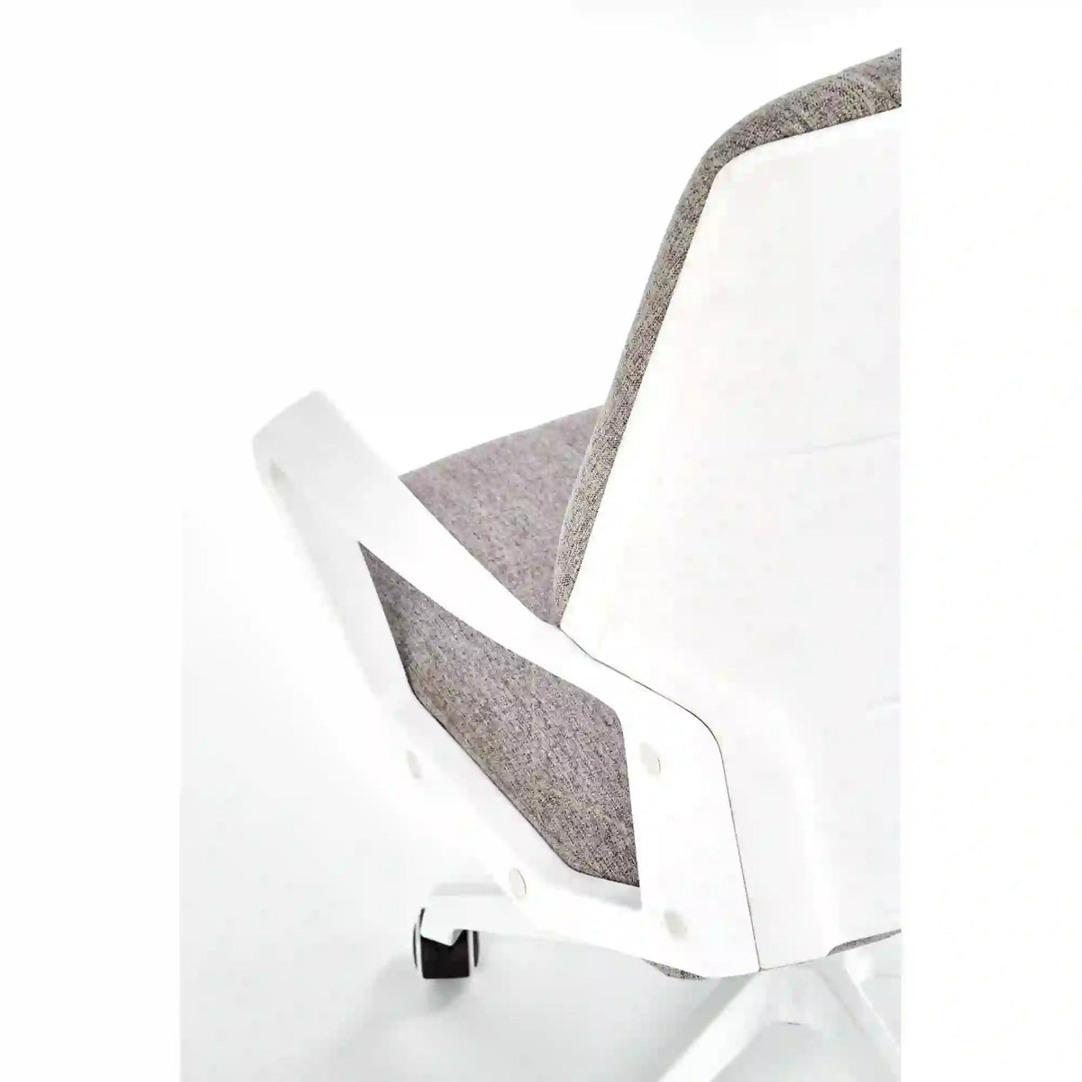 Scaun de birou SPIN 2, grej/alb, stofa clasica/metal, 59x62x99/106 cm
