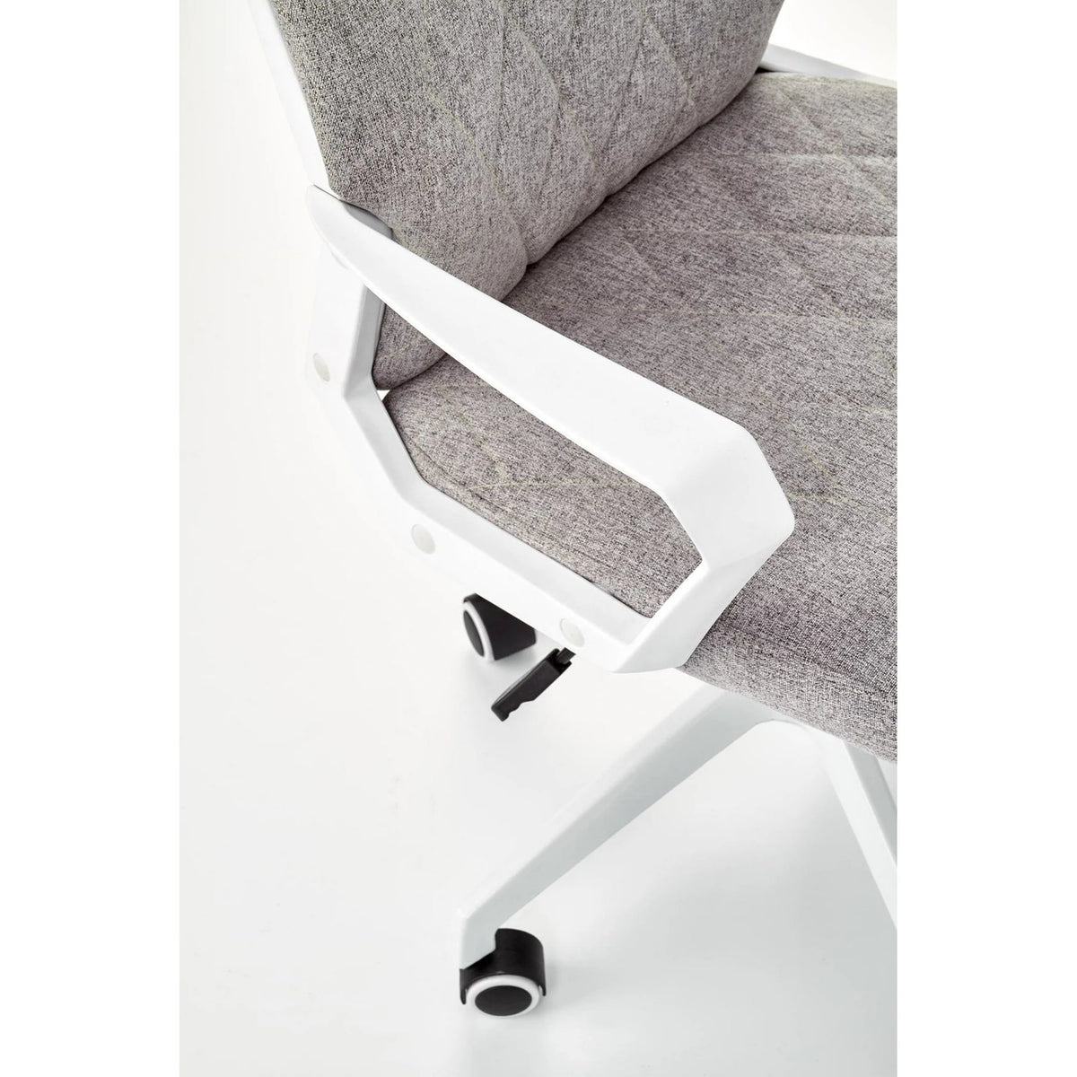 Scaun de birou SPIN 2, grej/alb, stofa clasica/metal, 59x62x99/106 cm