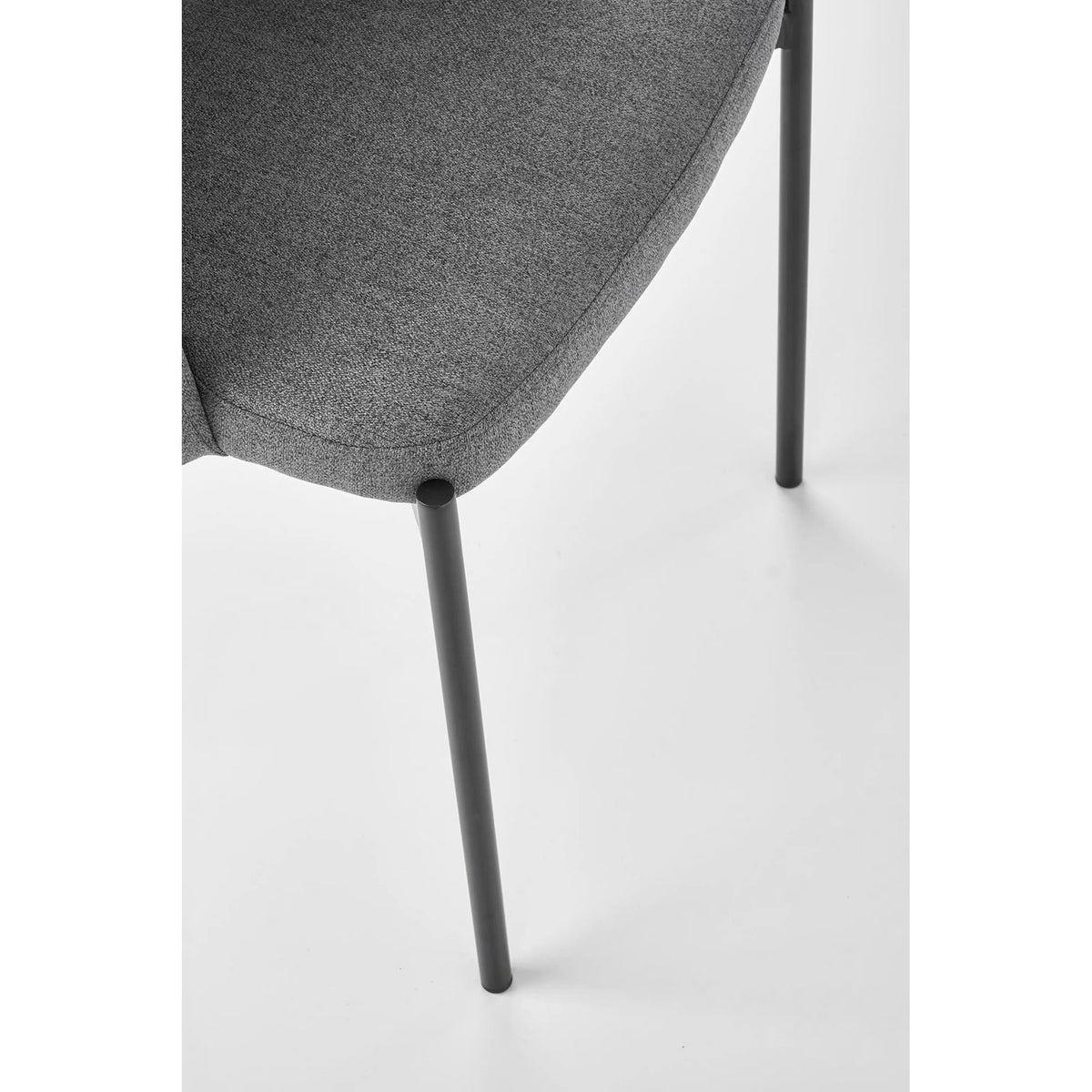 Scaun tapitat stofa clasica K373, gri/negru, 51x57x77 cm