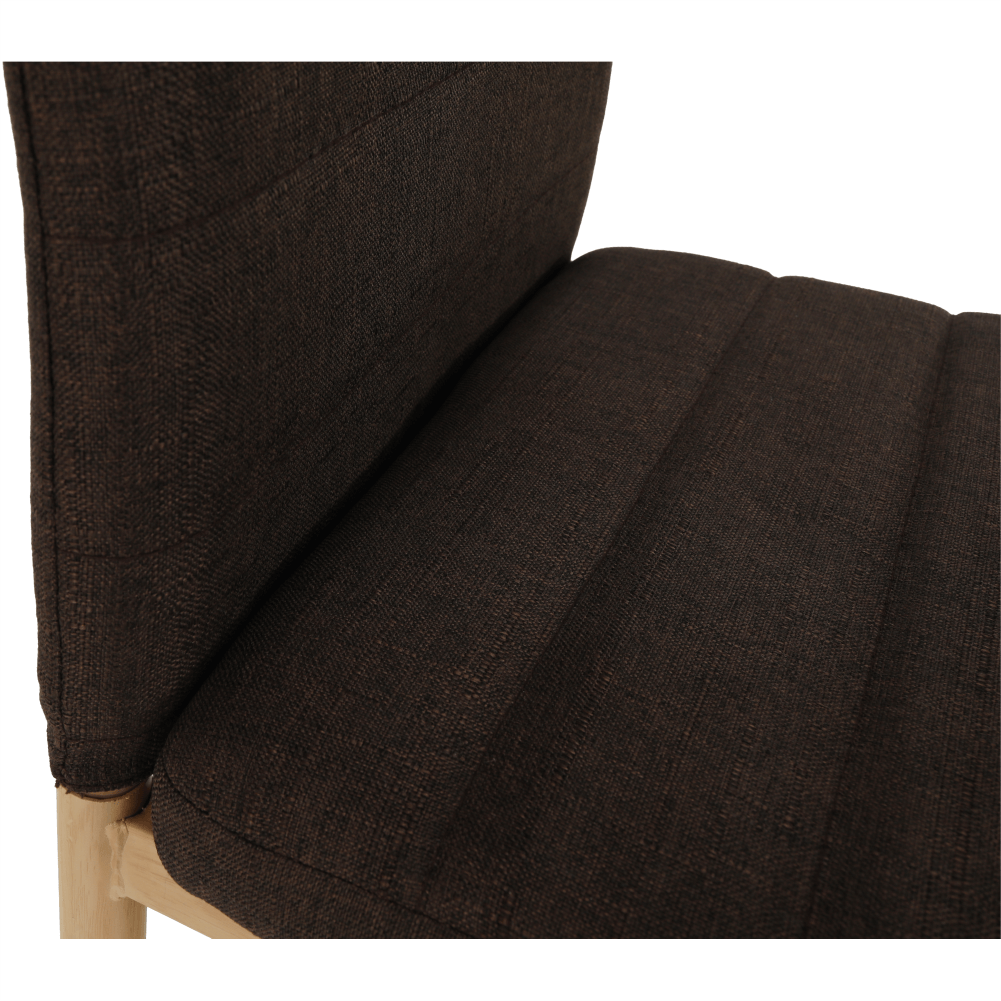 Scaun COLETA NOVA, maro inchis/fag, textil/metal, 41x49x96 cm