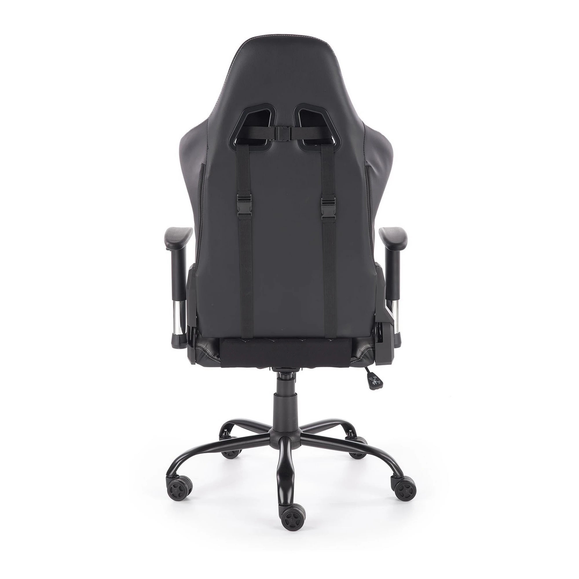 Scaun gaming DRAKE, negru/gri, stofa, 69x62x127/134 cm