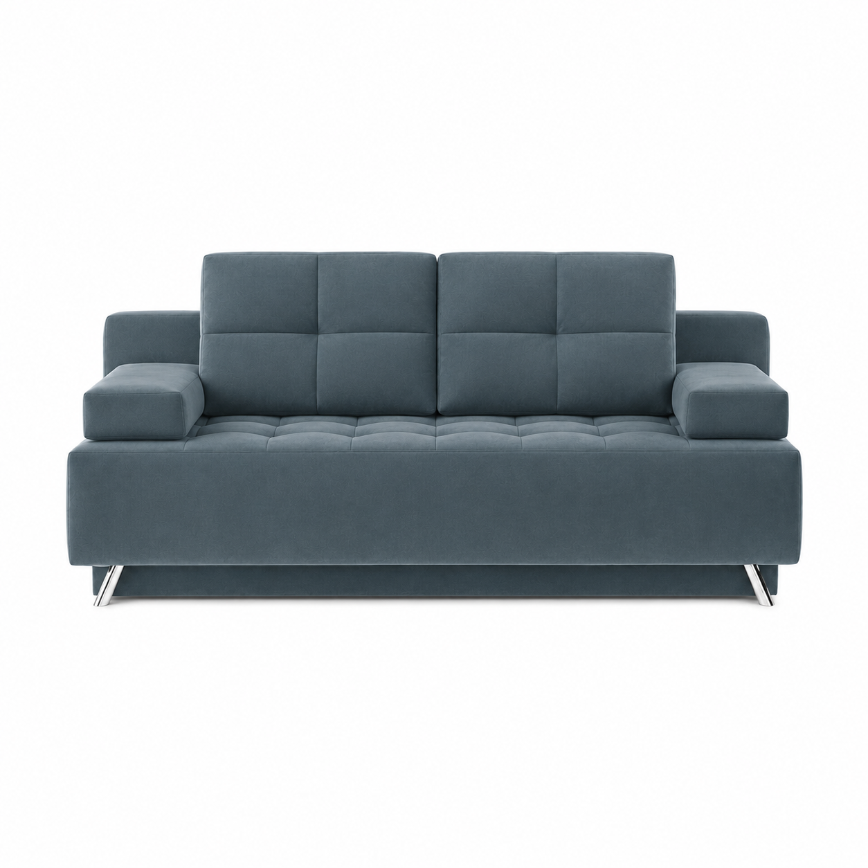Canapea extensibila OSLO, stofa catifelata turcoaz inchis - Riviera 87, cu lada depozitare, 197x94x90 cm