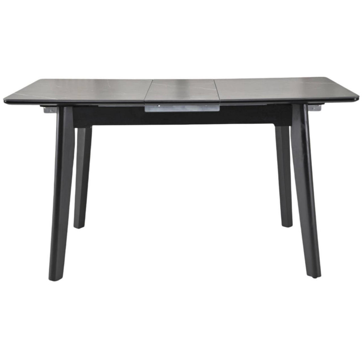 Masa extensibila OSTEN, negru cu efect de marmura, 120/160x80x76 cm