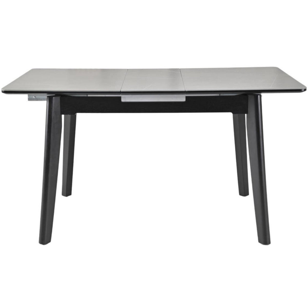 Masa extensibila OSTEN, gri cu efect de marmura/negru, 110/140x80x76 cm