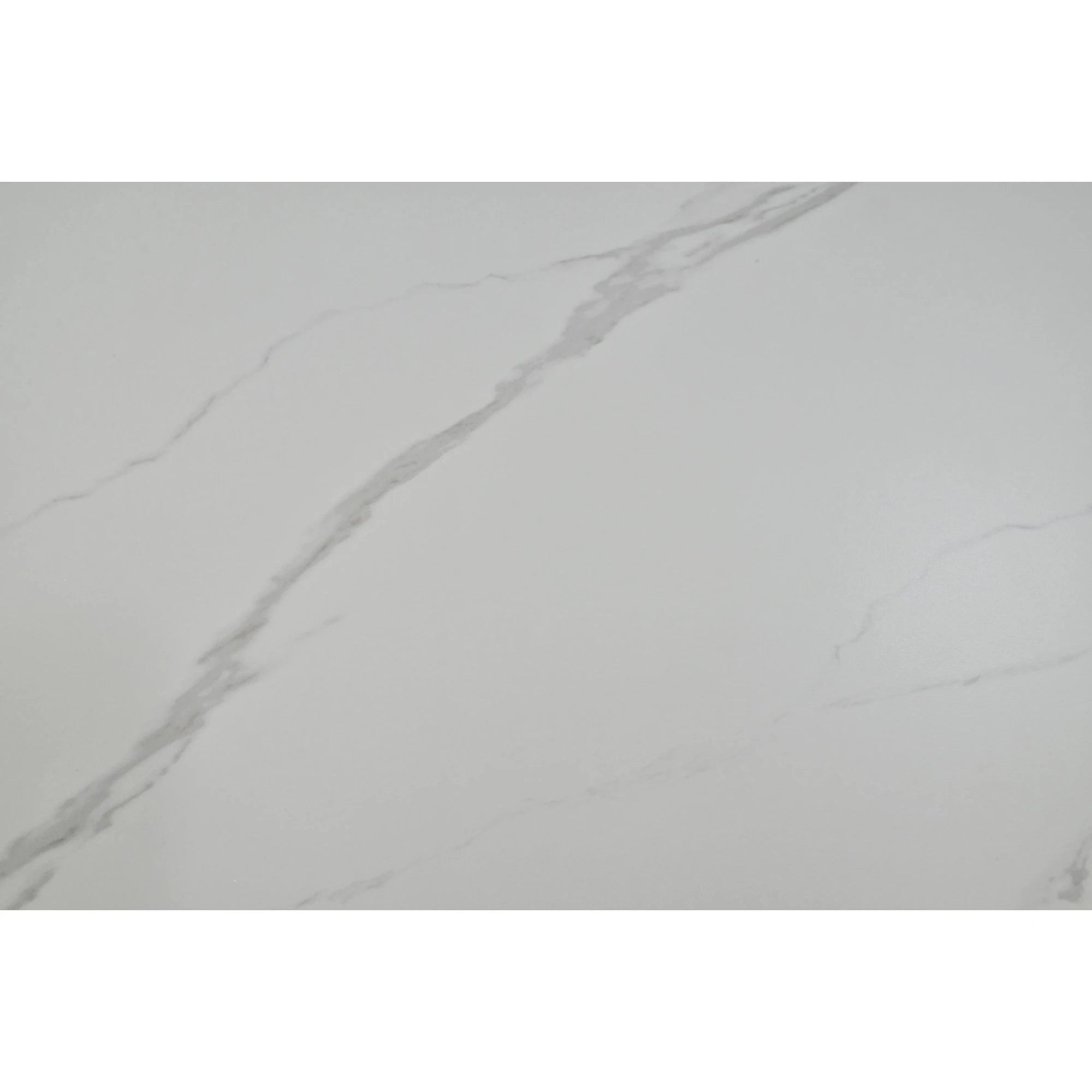 Masa extensibila OSTEN, alb cu efect de marmura/negru, 110/140x80x76 cm