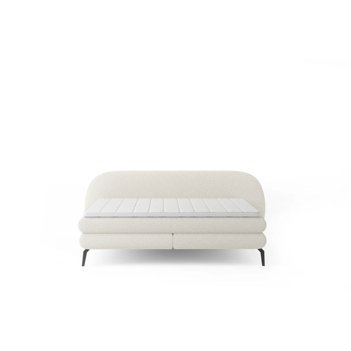 Pat boxspring OVO 180x200, personalizabil materiale Gama Premium, cu saltele si topper