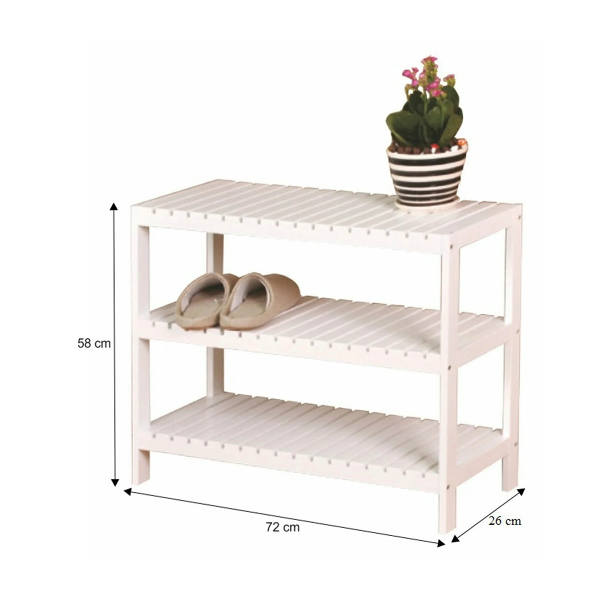 Pantofar ADITA TYP 2, alb, 72x26x58 cm