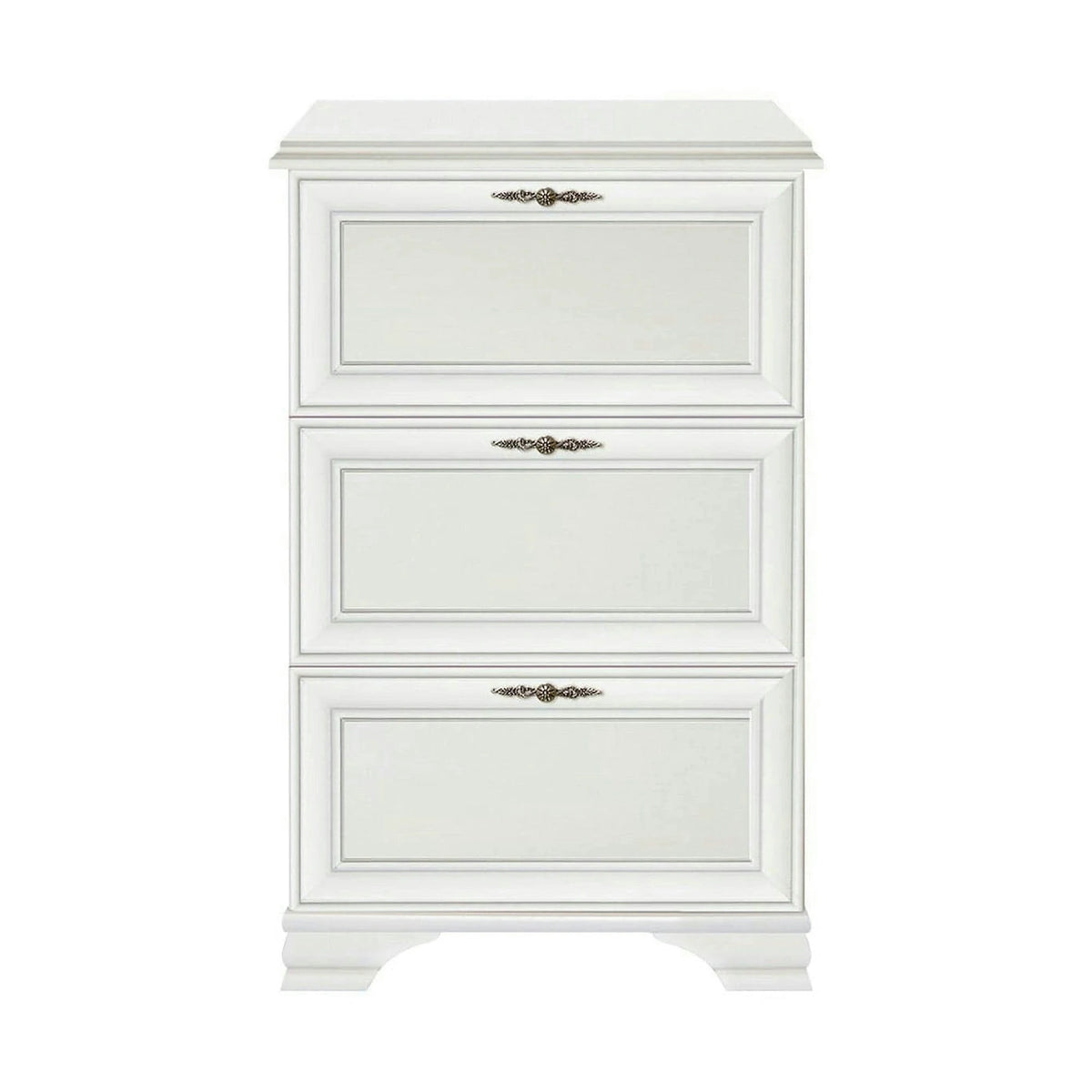 Pantofar alb inalt IDENTO, PAL, 80x20x123 cm