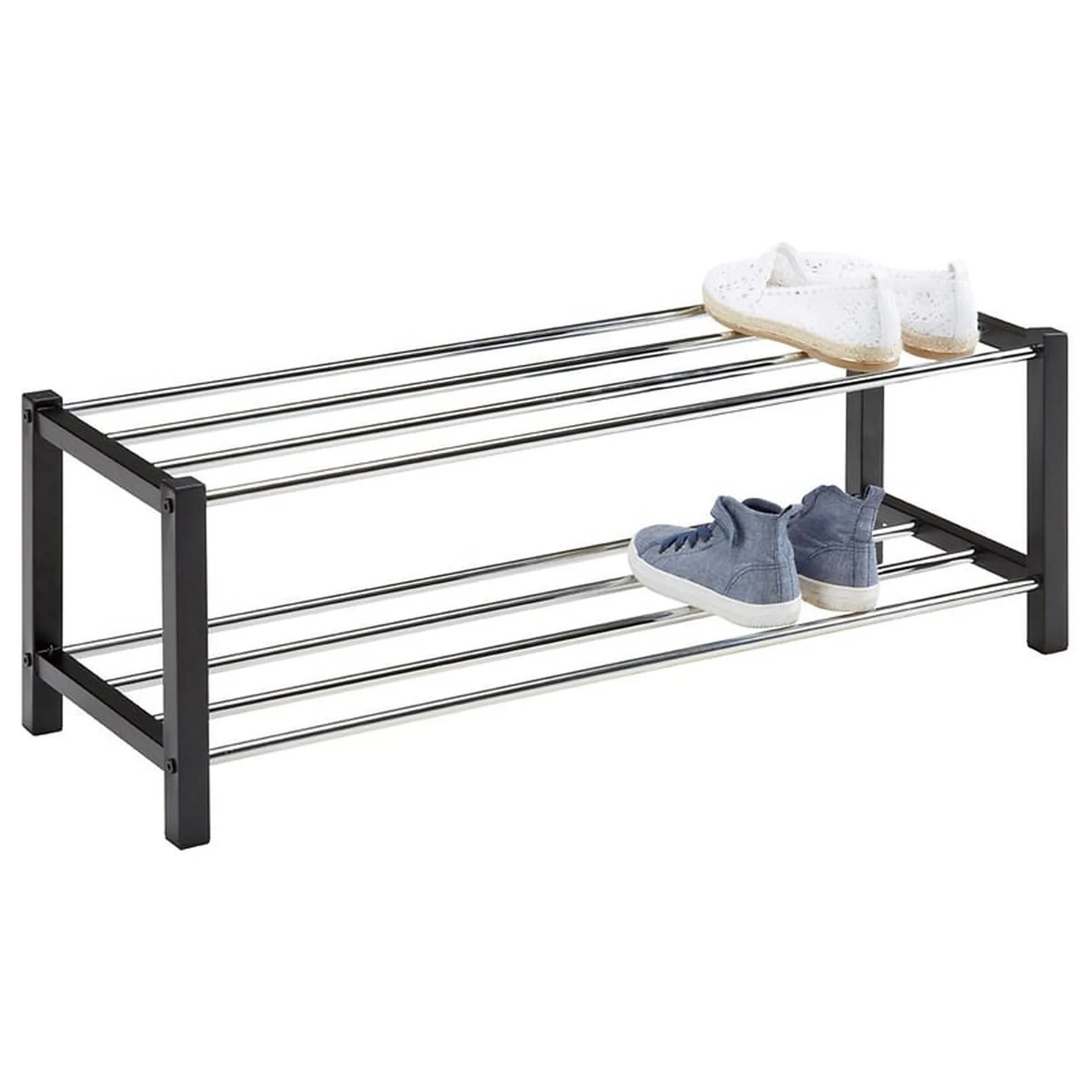 Pantofar BENNY, negru/crom, metal, 80x29x27 cm