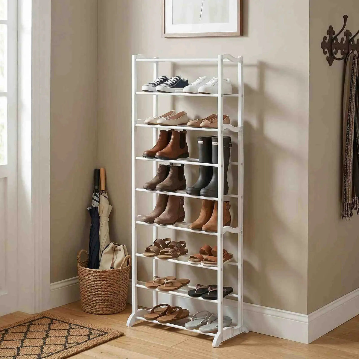 Pantofar BOTIS TYP 2, alb, plastic/metal, 51x17x141 cm