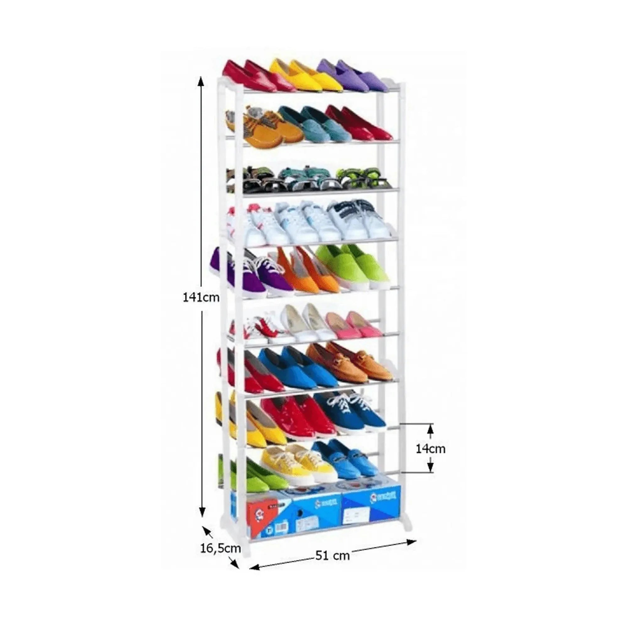 Pantofar BOTIS TYP 2, alb, plastic/metal, 51x17x141 cm