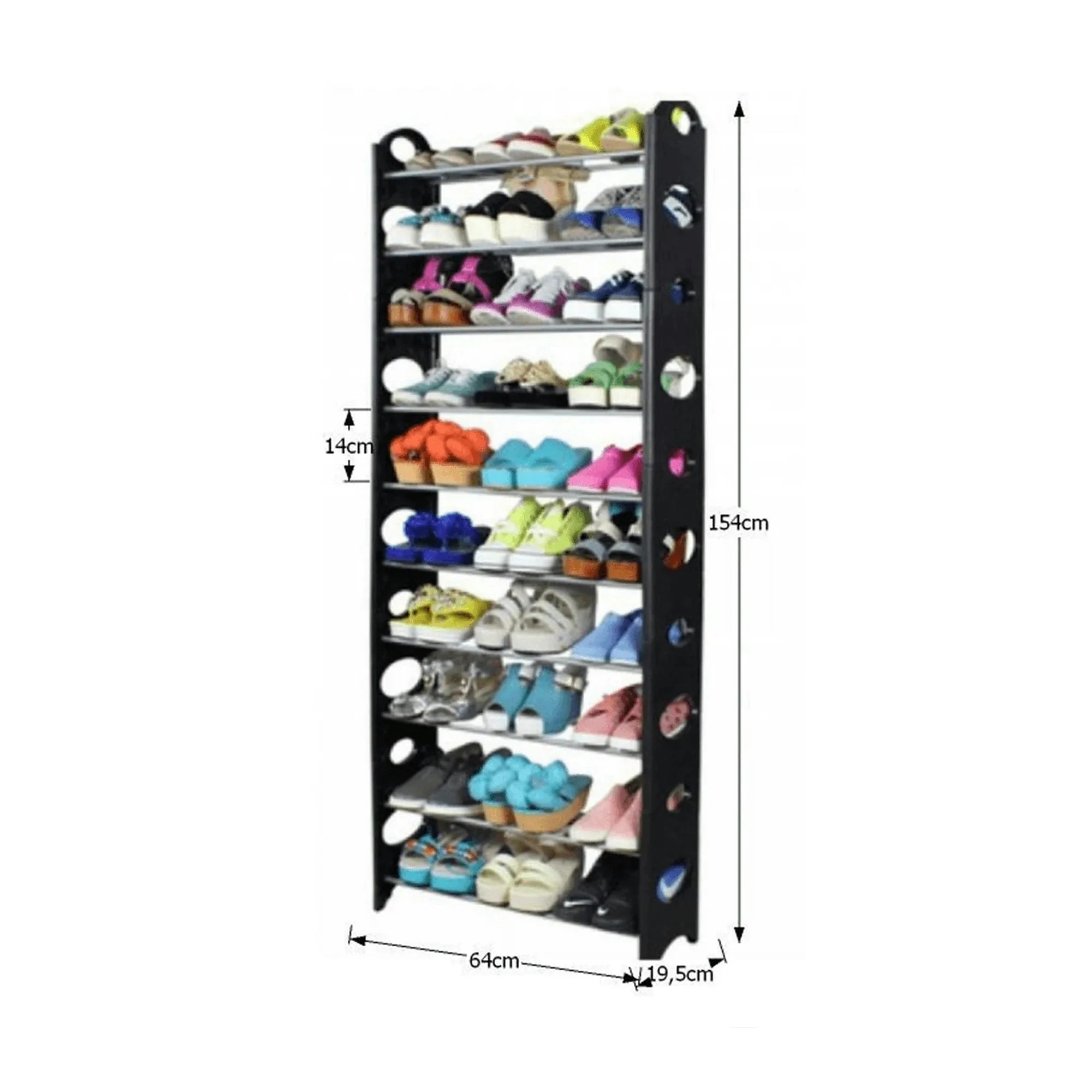Pantofar BOTIS TYP 5, negru/gri, plastic/metal, 64x20x154 cm