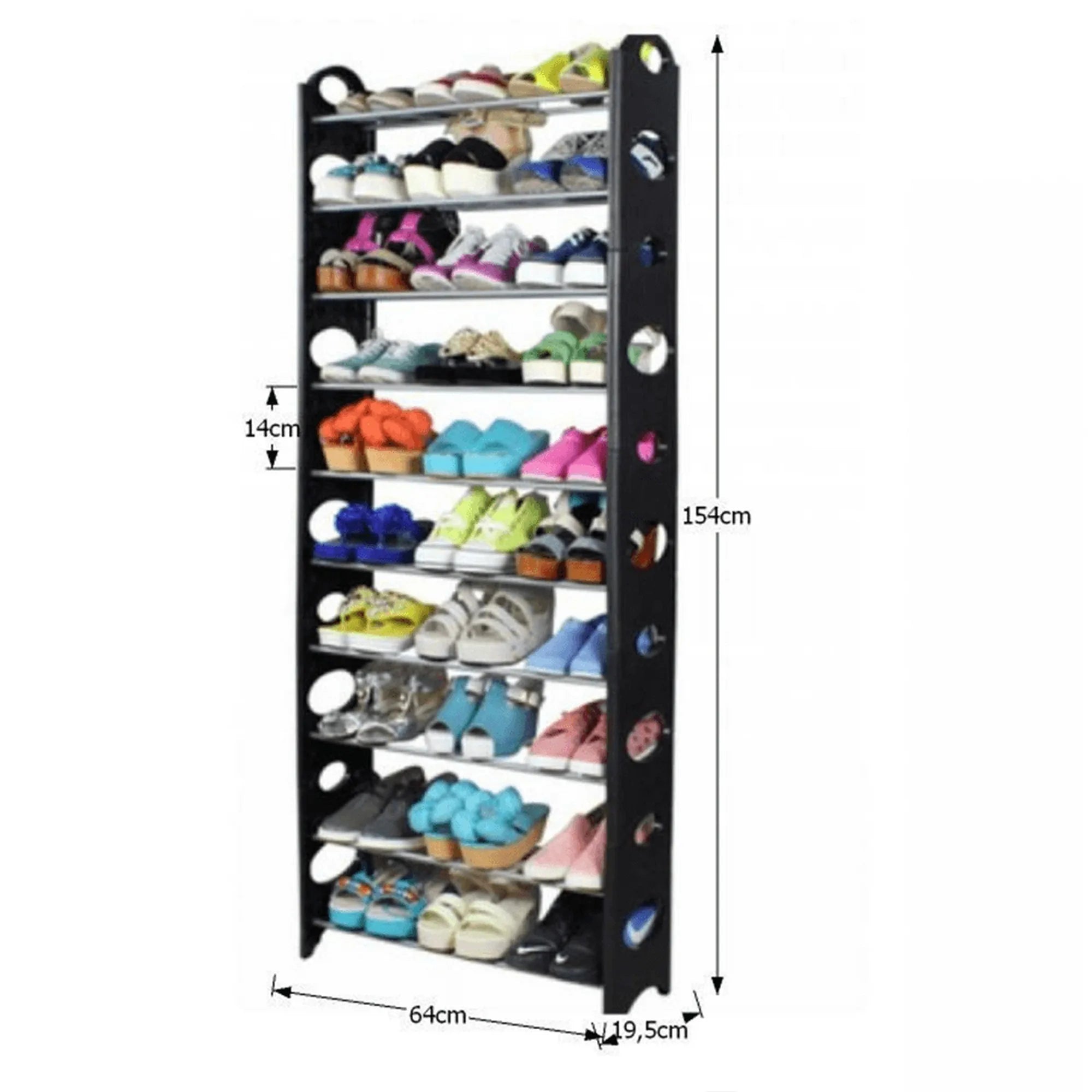 Pantofar BOTIS TYP 5, negru/gri, plastic/metal, 64x20x154 cm