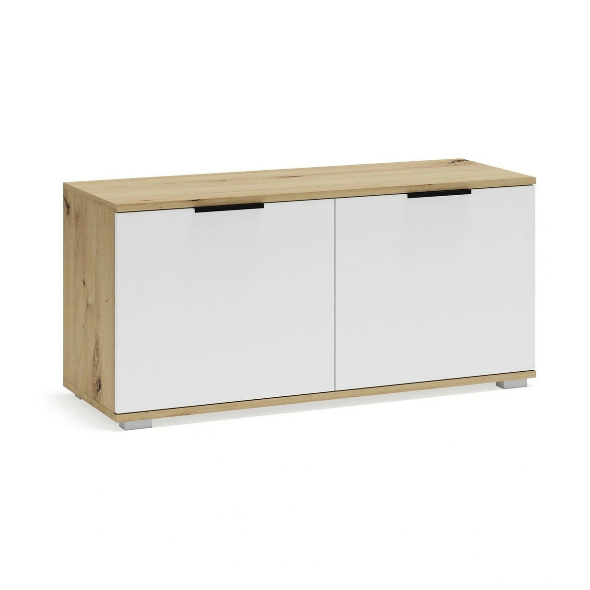 Pantofar CLIF ST-100, stejar artisan/alb, PAL laminat, 100x38x48 cm