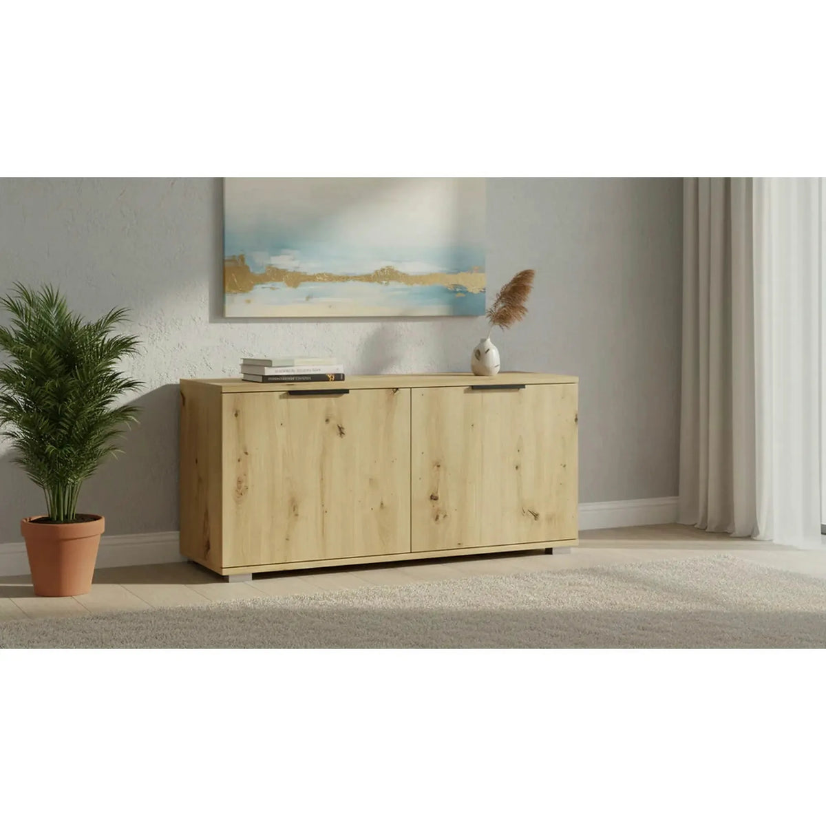 Pantofar CLIF ST-100, stejar artisan, PAL laminat, 100x38x48 cm
