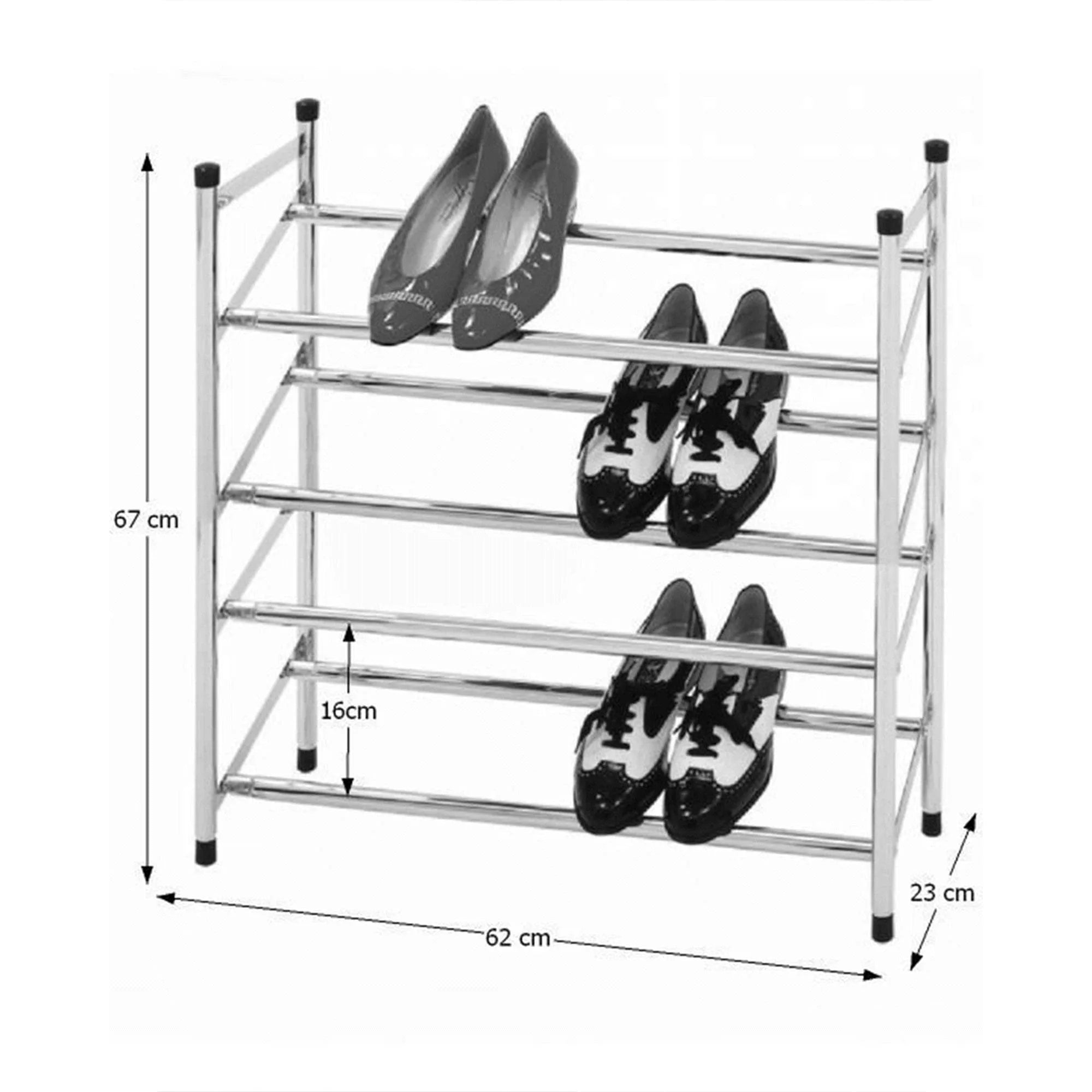 Pantofar DITA, crom, otel, 62/110x23x67 cm