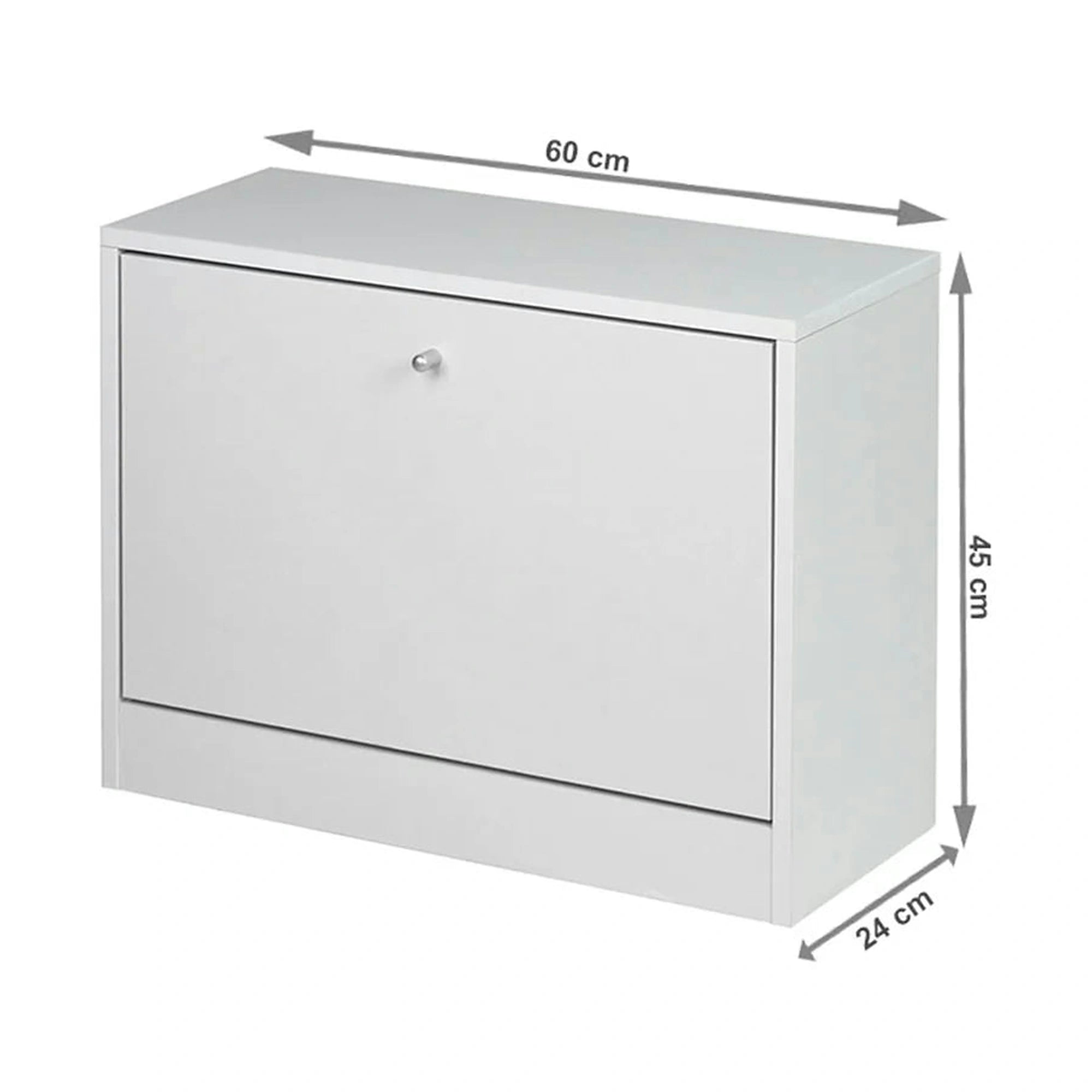 Pantofar FATMA NEW, alb, PAL, 60x24x45 cm