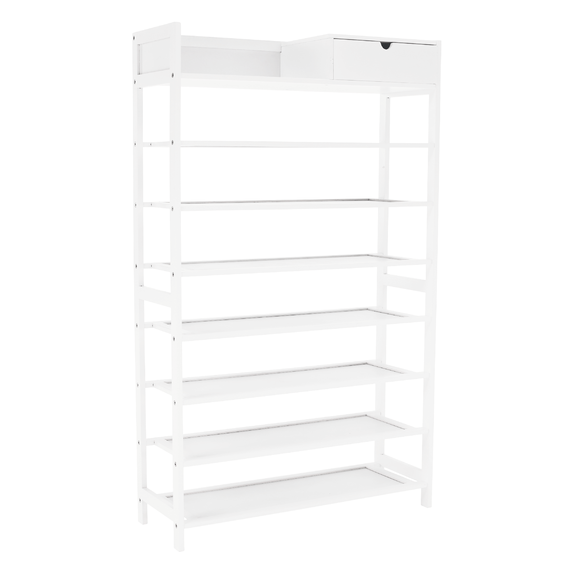 Pantofar KATLEY, alb, lemn, 70x25x117 cm