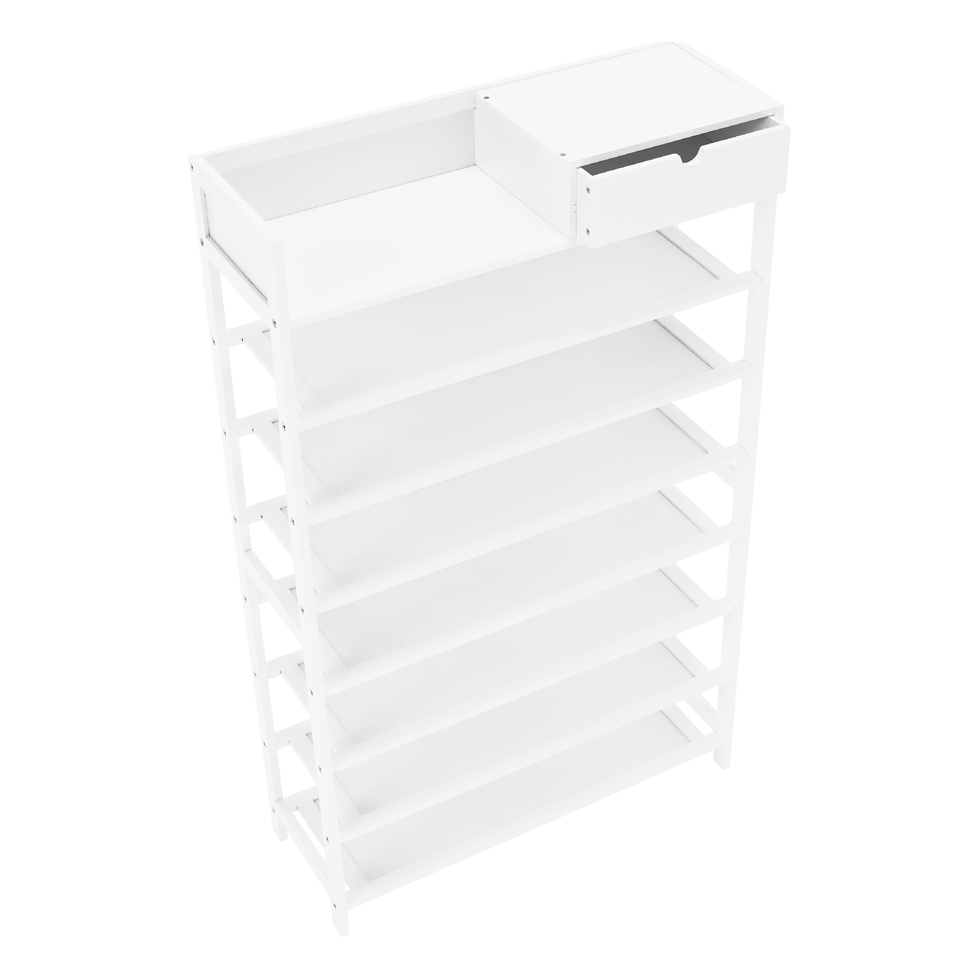 Pantofar KATLEY, alb, lemn, 70x25x117 cm