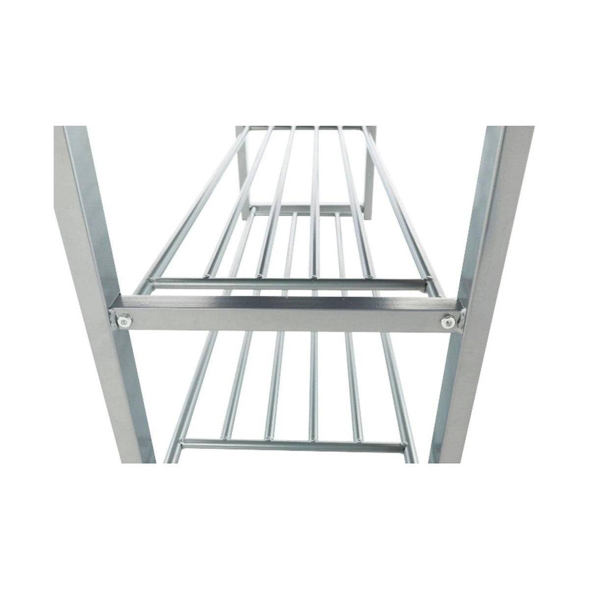 Pantofar LANGELLA, alb/crom, stofa clasica/metal, 81x31x49 cm