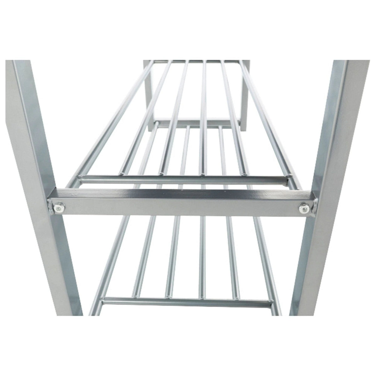 Pantofar LANGELLA, alb/crom, stofa clasica/metal, 81x31x49 cm