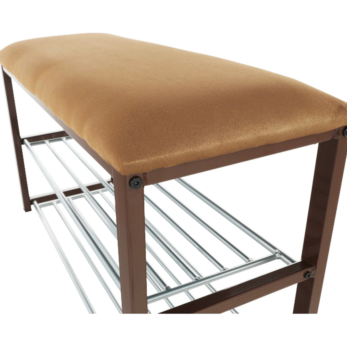 Pantofar LANGELLA, bej/crom, stofa clasica/metal, 81x31x49 cm