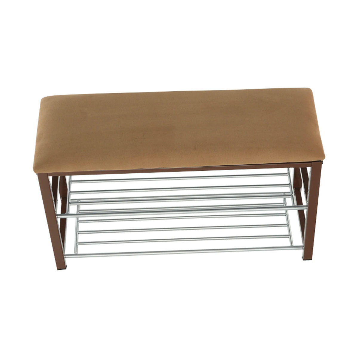 Pantofar LANGELLA, bej/crom, stofa clasica/metal, 81x31x49 cm