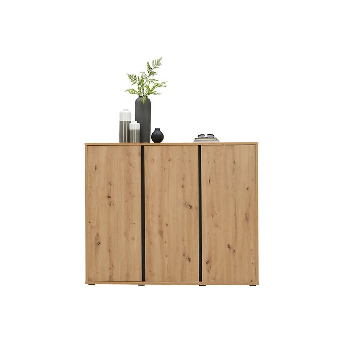 Pantofar LIV, stejar artisan/gri antracit, PAL laminat, 145x34x120 cm