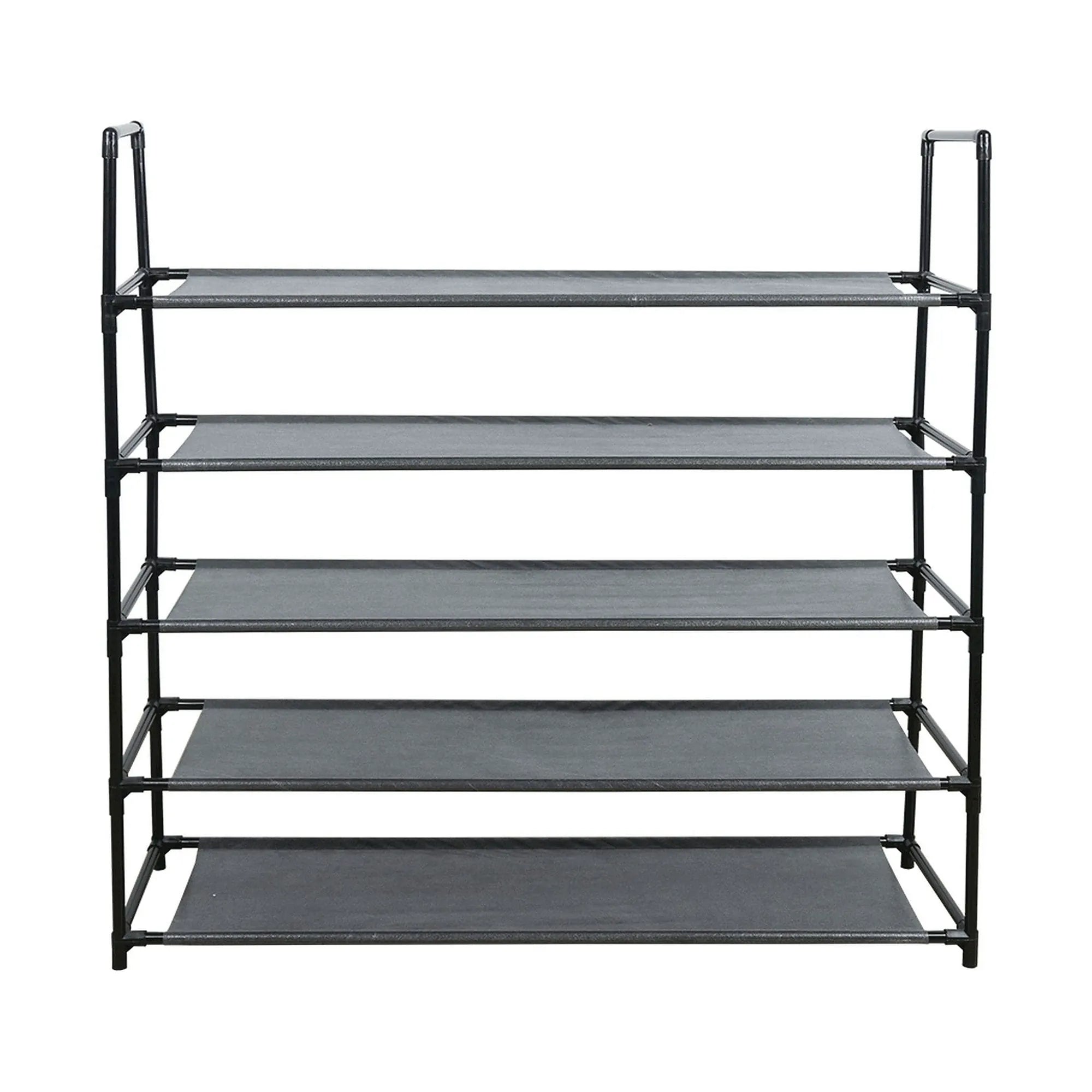 Pantofar MADILO, negru, metal/tesatura, 86x28x89 cm