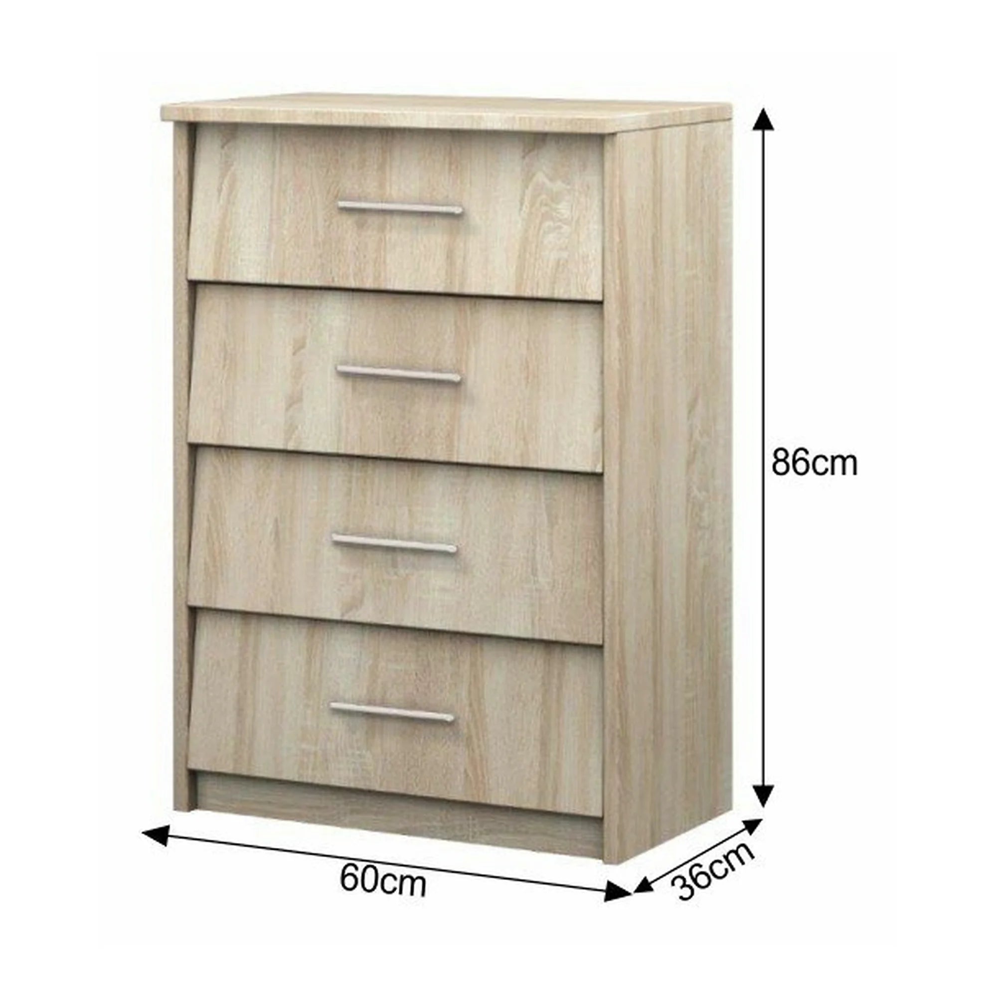 Pantofar NARIO TYP 1, stejar sonoma, DTD laminat, 60x36x86 cm