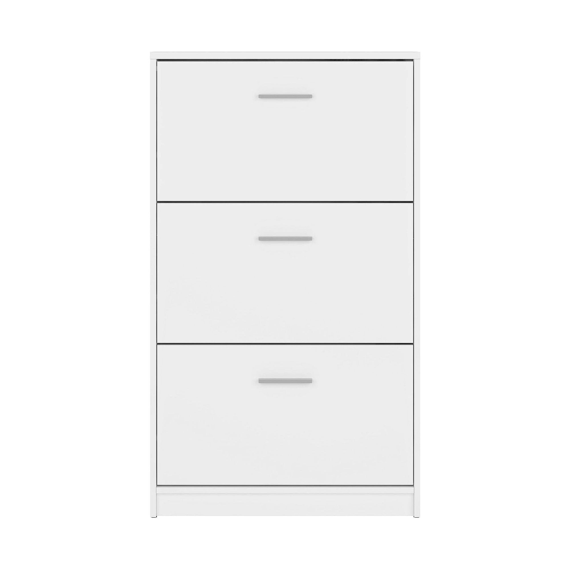 Pantofar NEPO PLUS, alb, PAL laminat, 70x18x121 cm