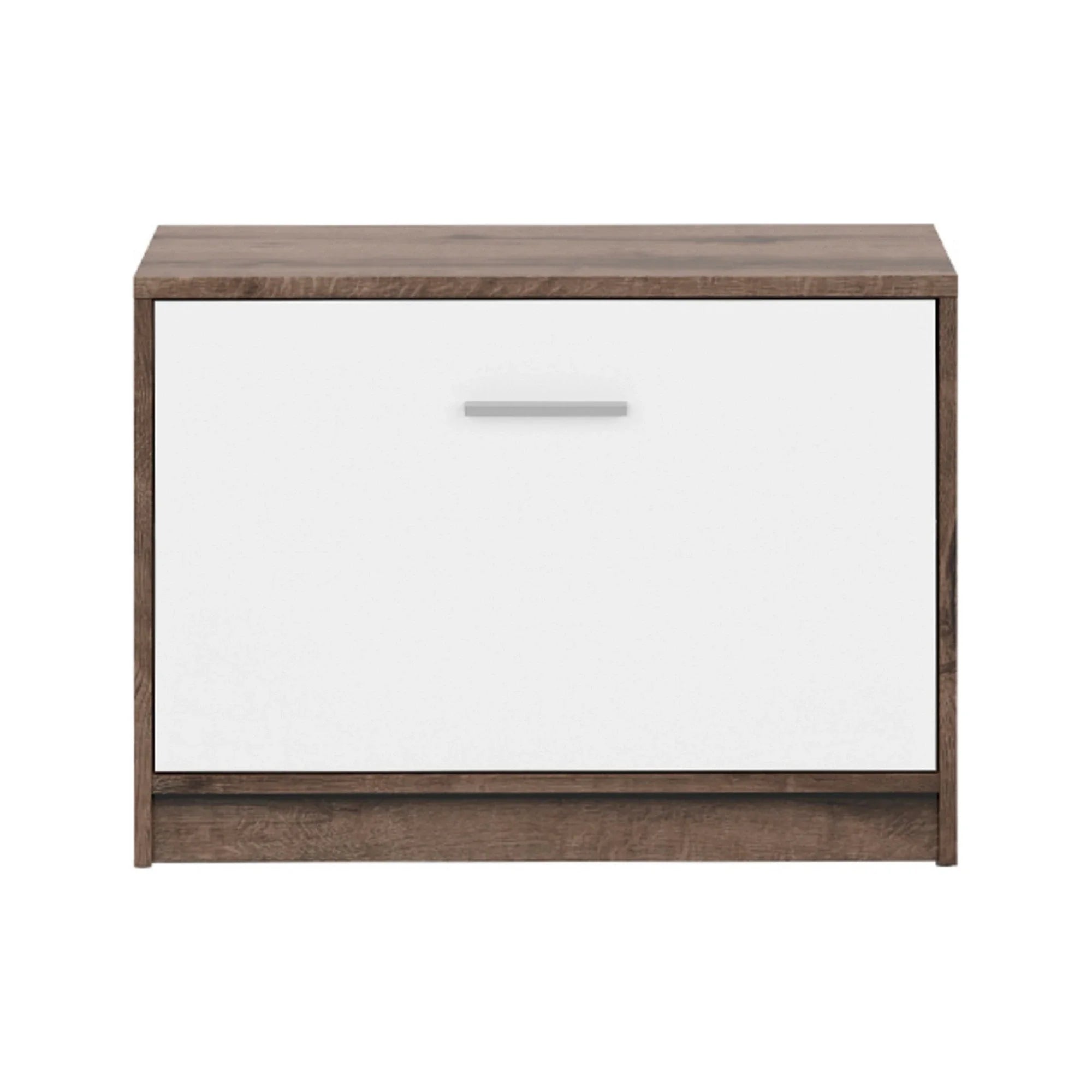 Pantofar NEPO PLUS, stejar/alb, PAL laminat, 70x34x51 cm