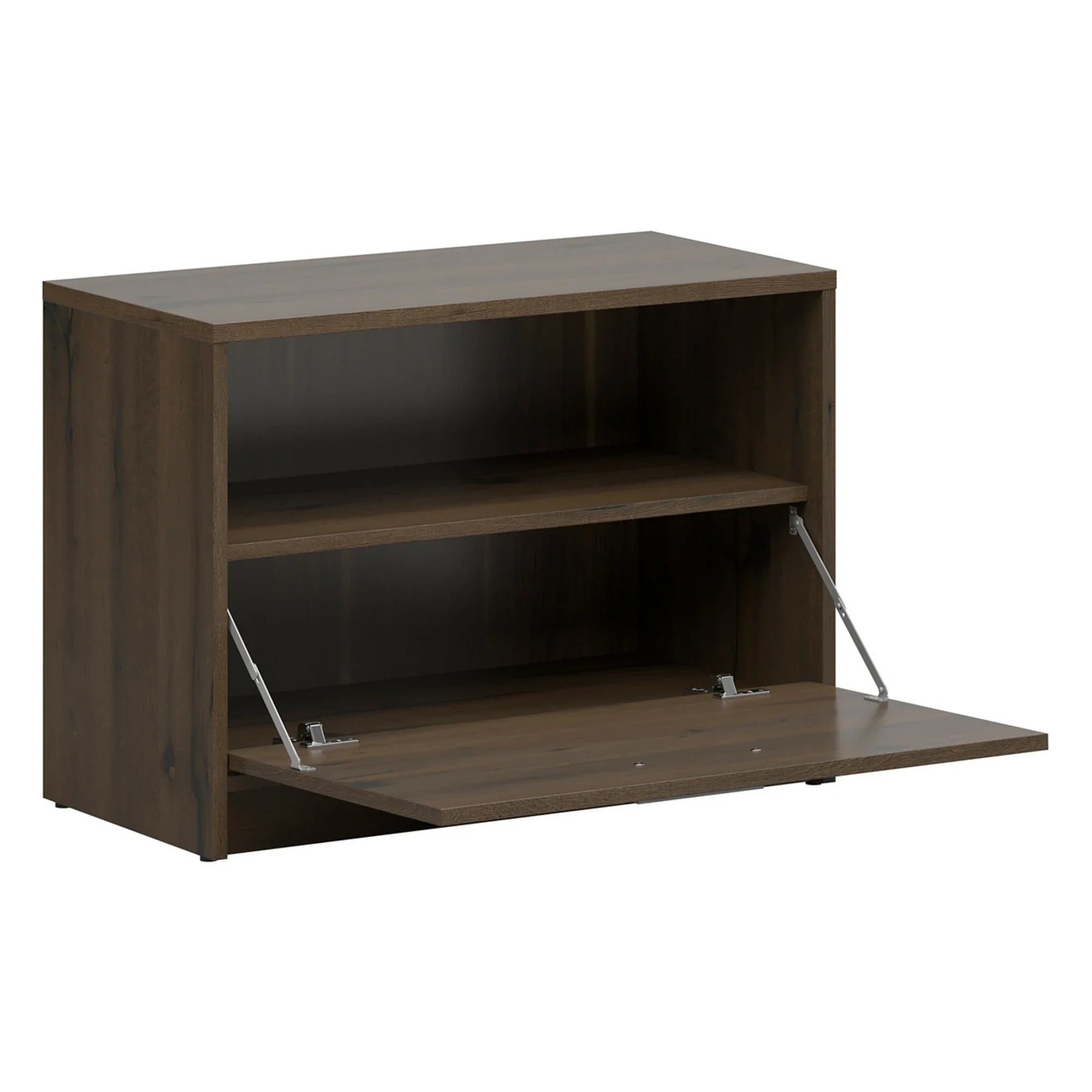 Pantofar NEPO PLUS, stejar inchis, PAL laminat, 70x34x51 cm