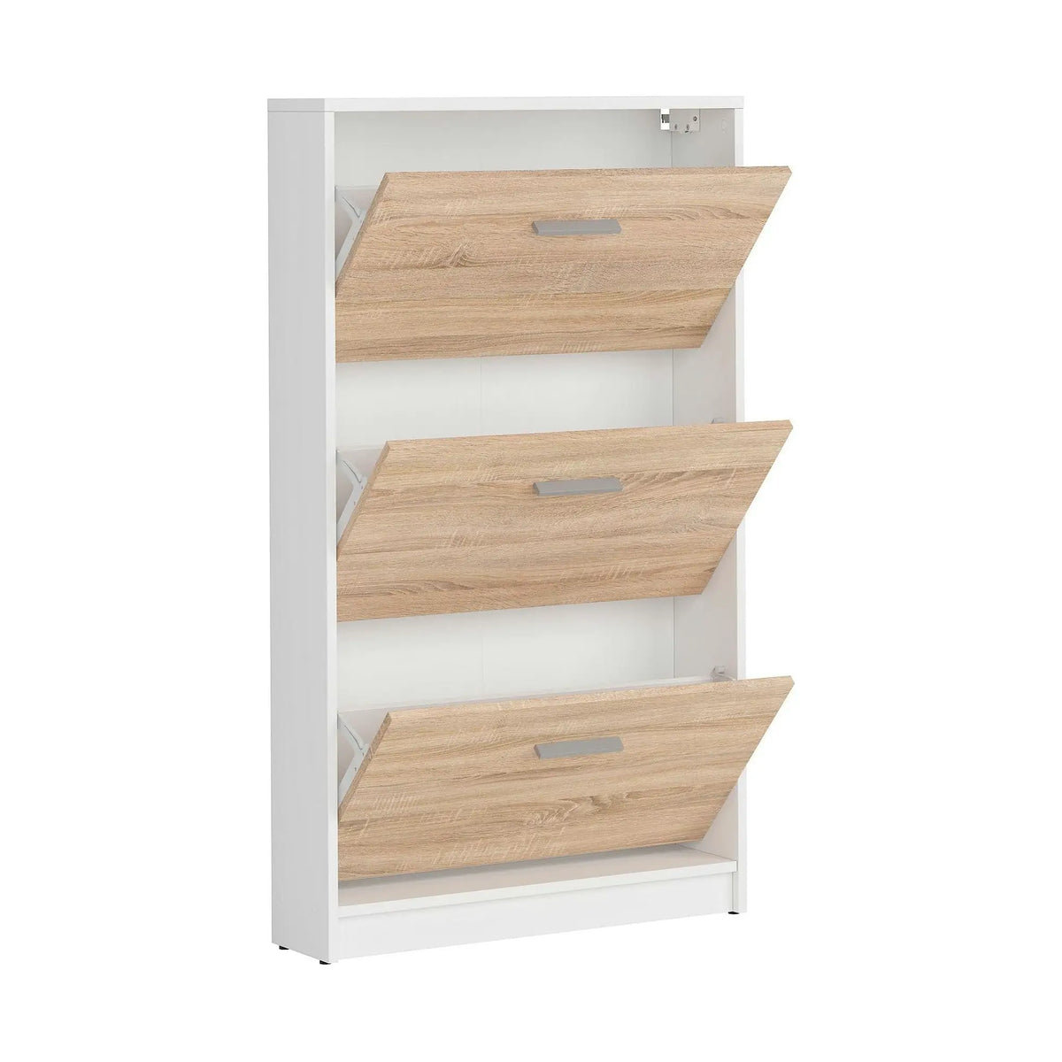 Pantofar NEPO PLUS, stejar sonoma/alb, PAL laminat, 70x18x121 cm