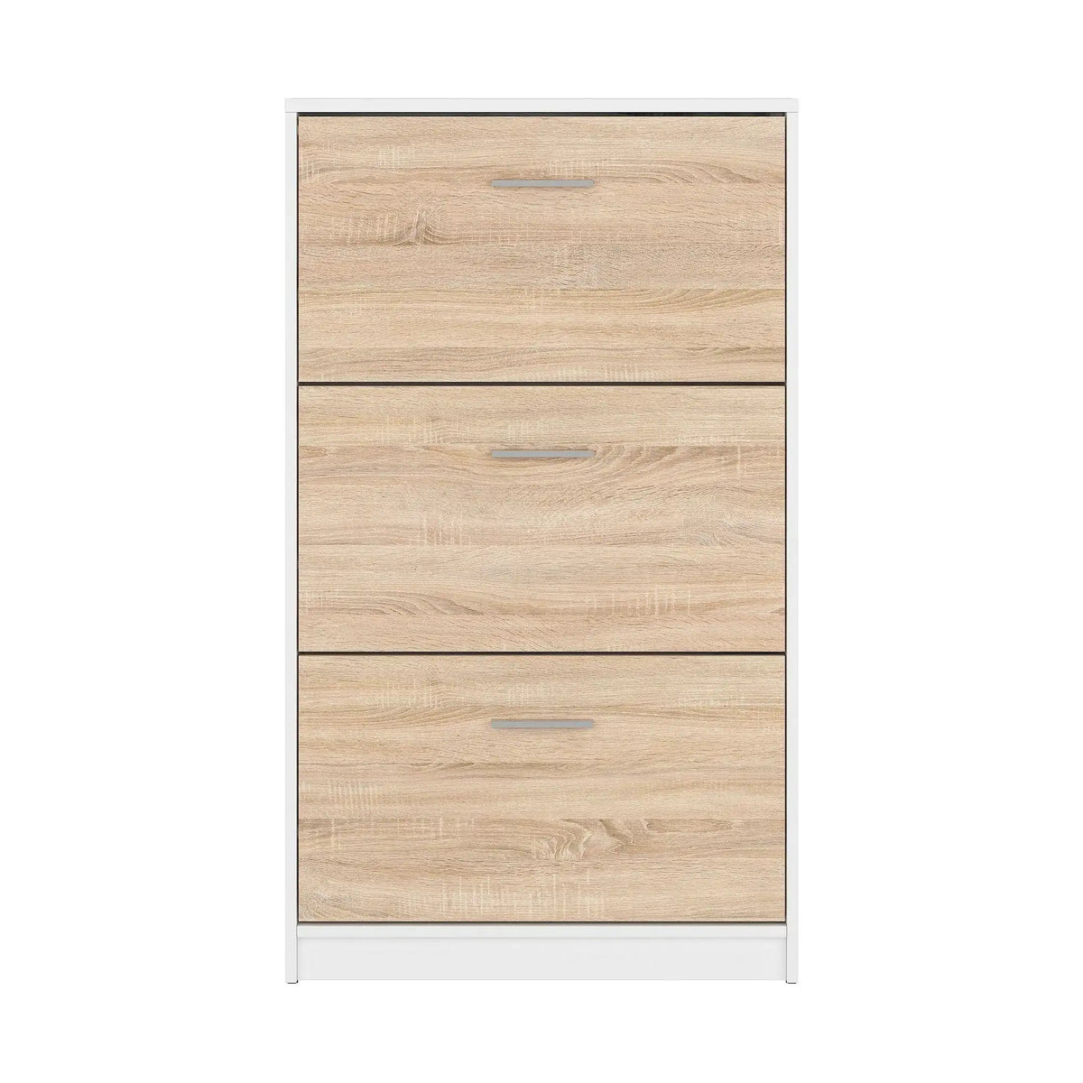 Pantofar NEPO PLUS, stejar sonoma/alb, PAL laminat, 70x18x121 cm