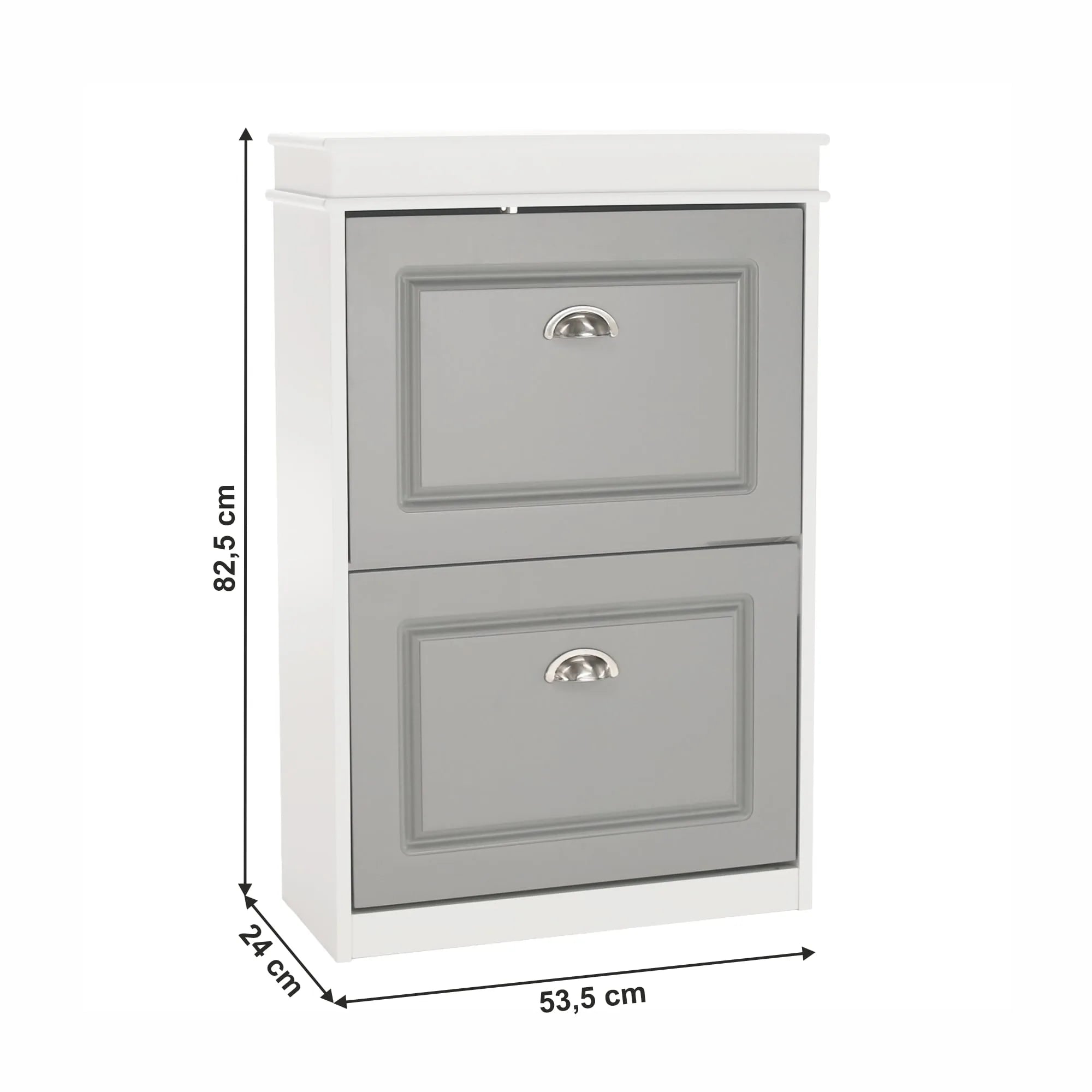 Pantofar SEBER TIP 1, gri/alb, PAL, 54x24x83 cm