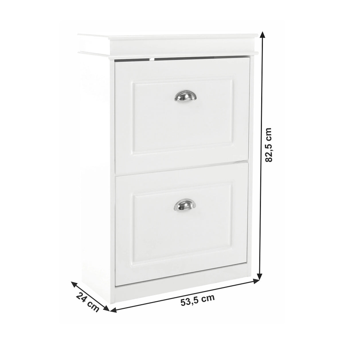 Pantofar SEBER TYP 1, alb, PAL, 54x24x83 cm