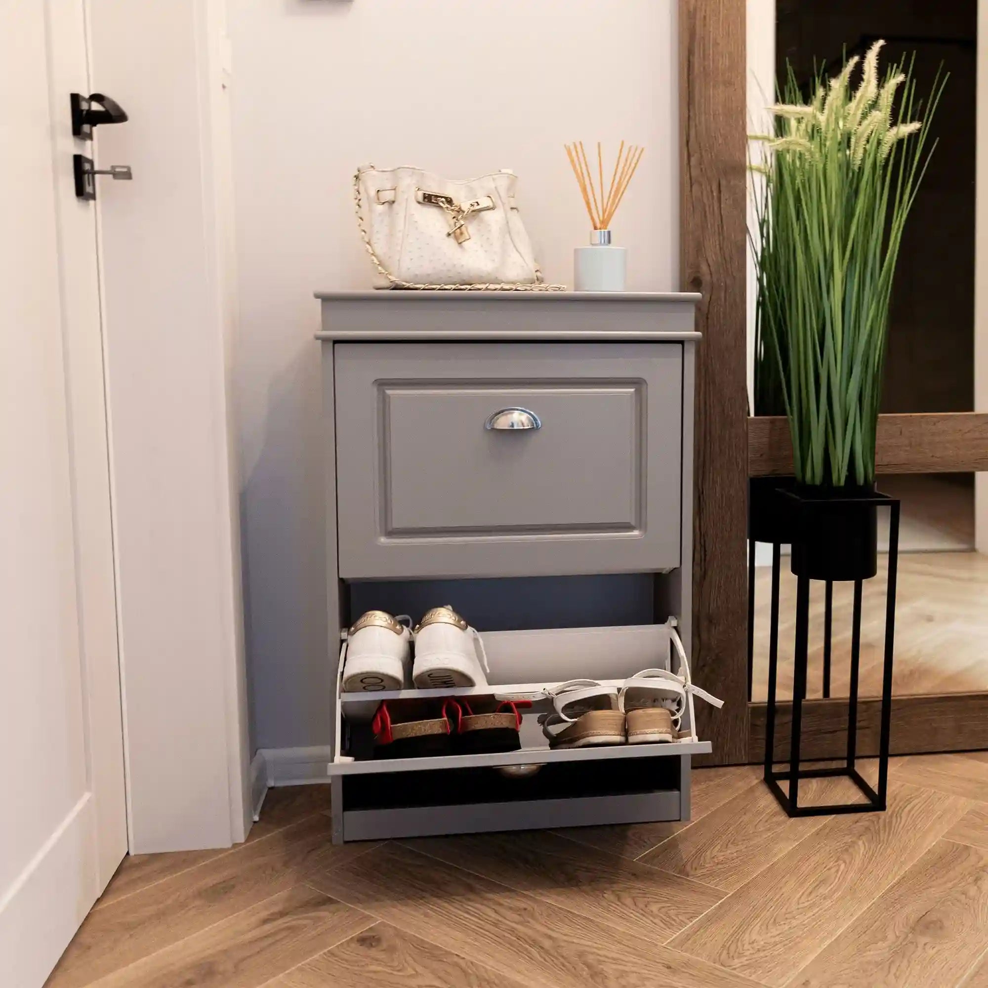 Pantofar SEBER TYP 1, gri, PAL, 54x24x83 cm