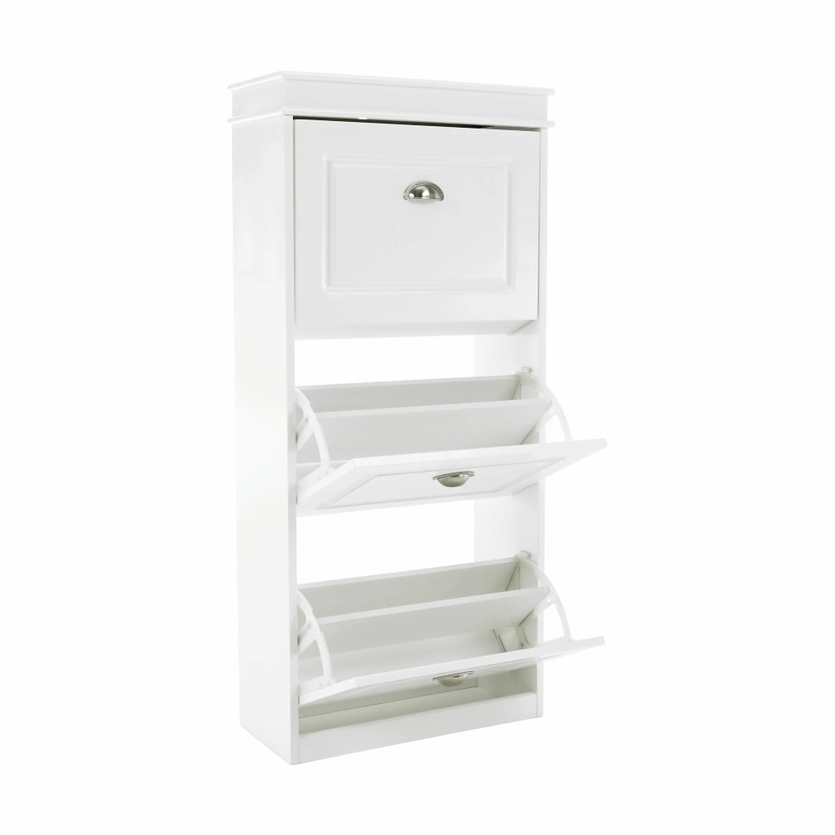 Pantofar SEBER TYP 2, alb, PAL, 54x24x117 cm