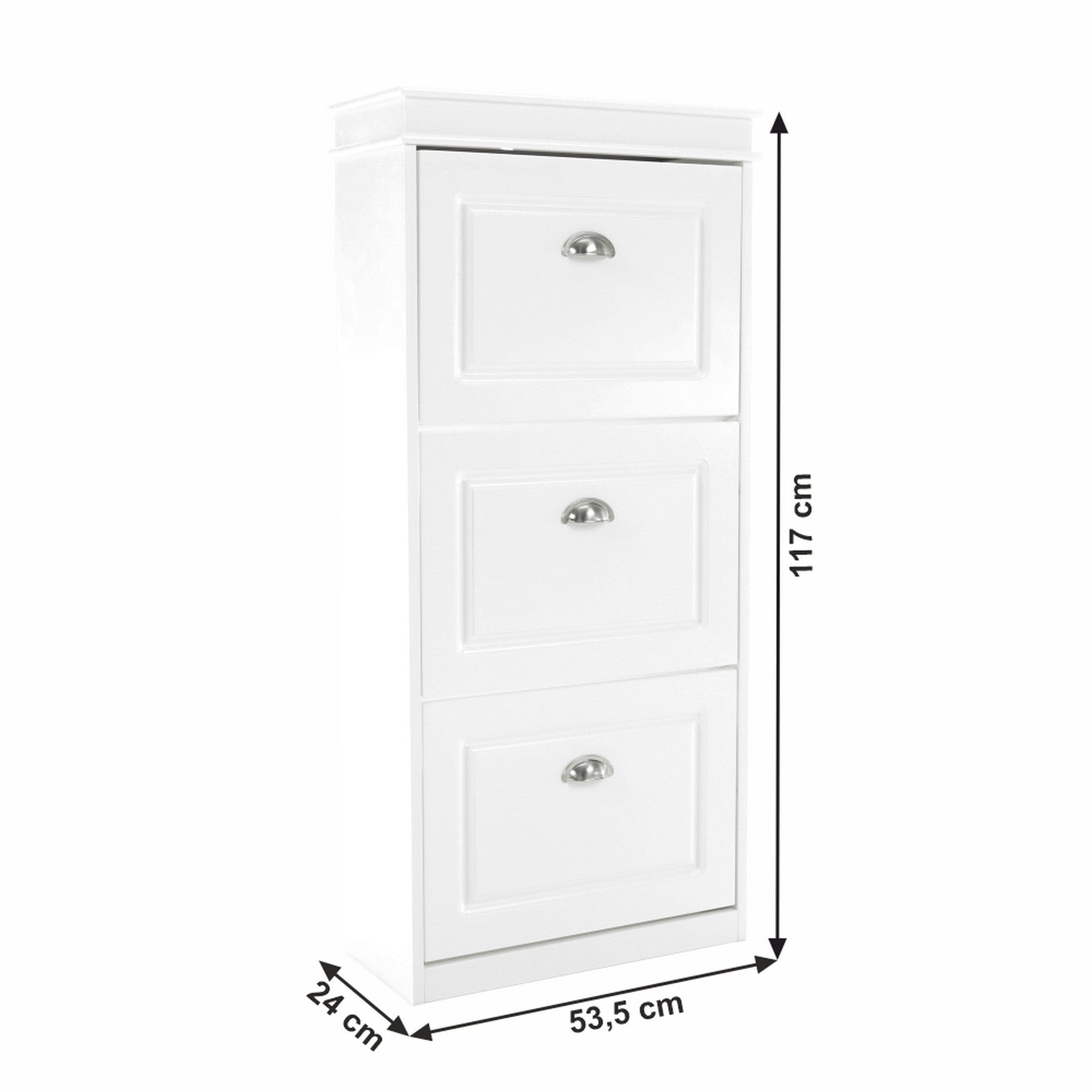 Pantofar SEBER TYP 2, alb, PAL, 54x24x117 cm