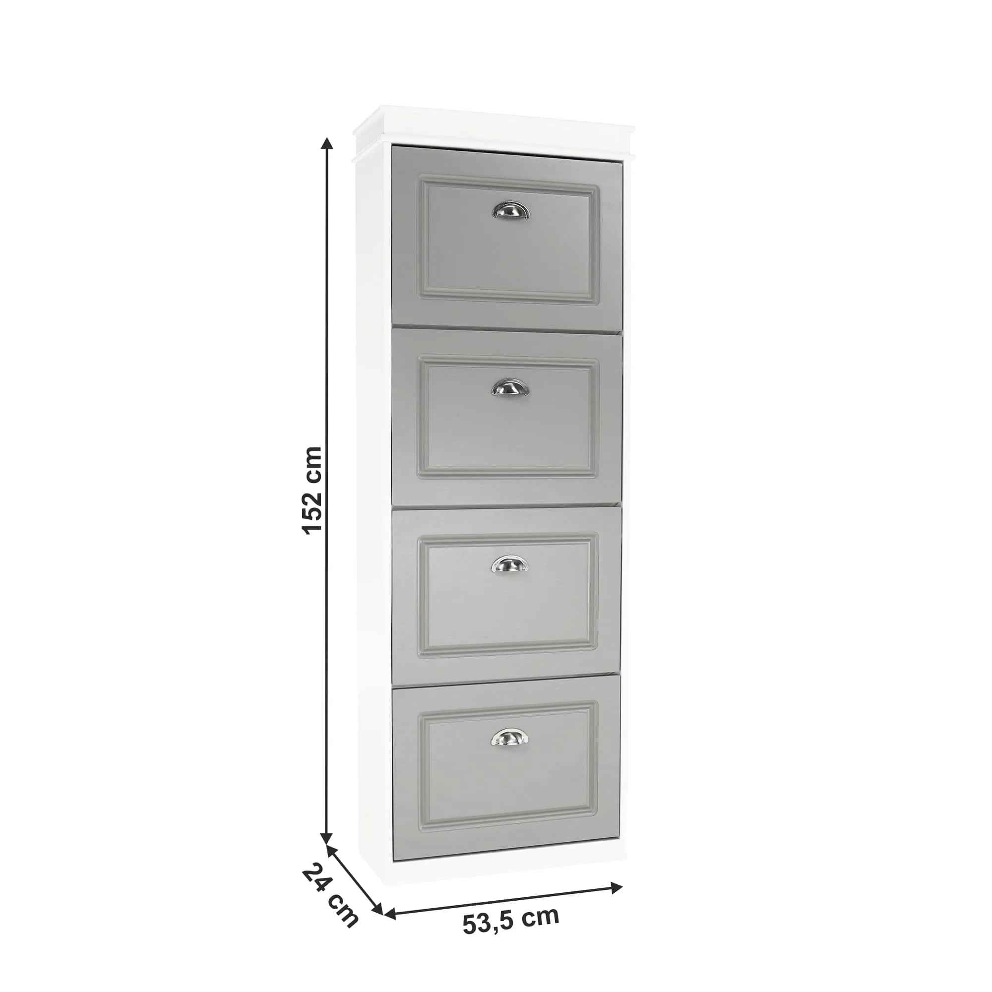 Pantofar SEBER TYP 3, gri/alb, PAL, 54x24x152 cm