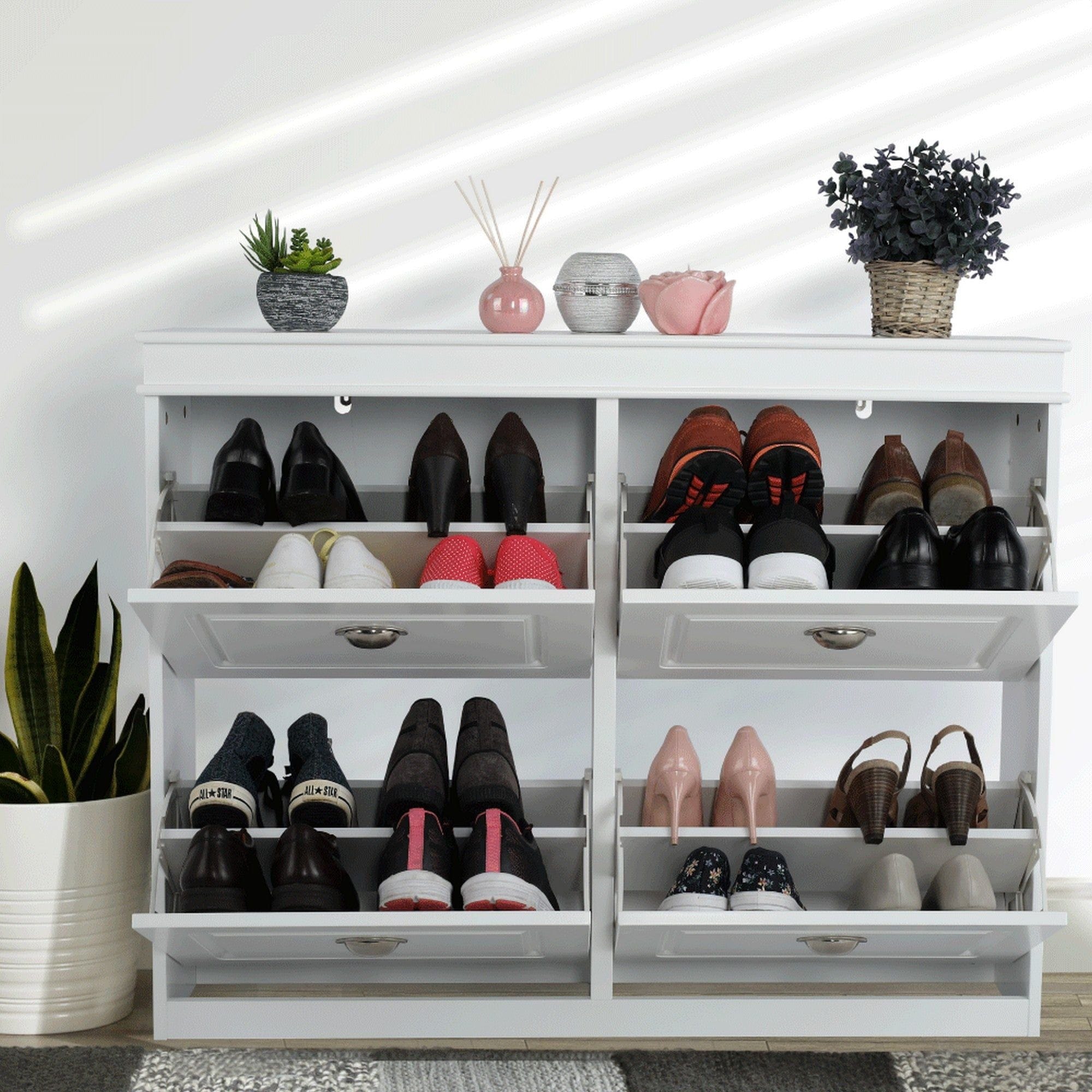 Pantofar SEBER TYP 5, alb, PAL, 105x24x82.5 cm