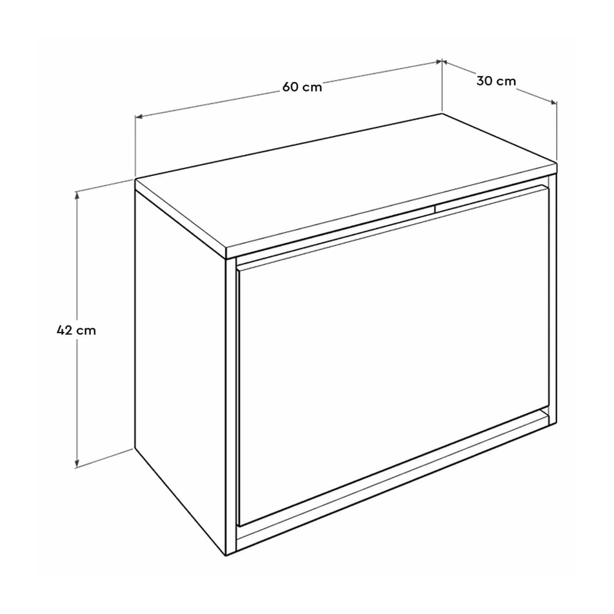 Pantofar SHC-110-BB-1, alb, PAL melaminat, 60x30x42 cm