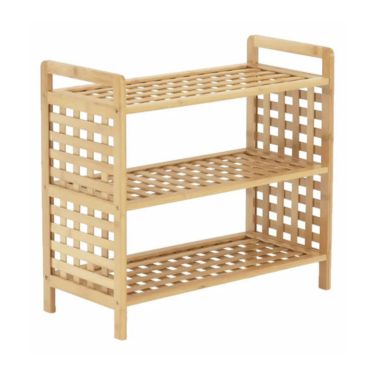 Pantofar SOVETO TYP 2, bambus natural, lemn bambus lacuit, 60x28x55 cm