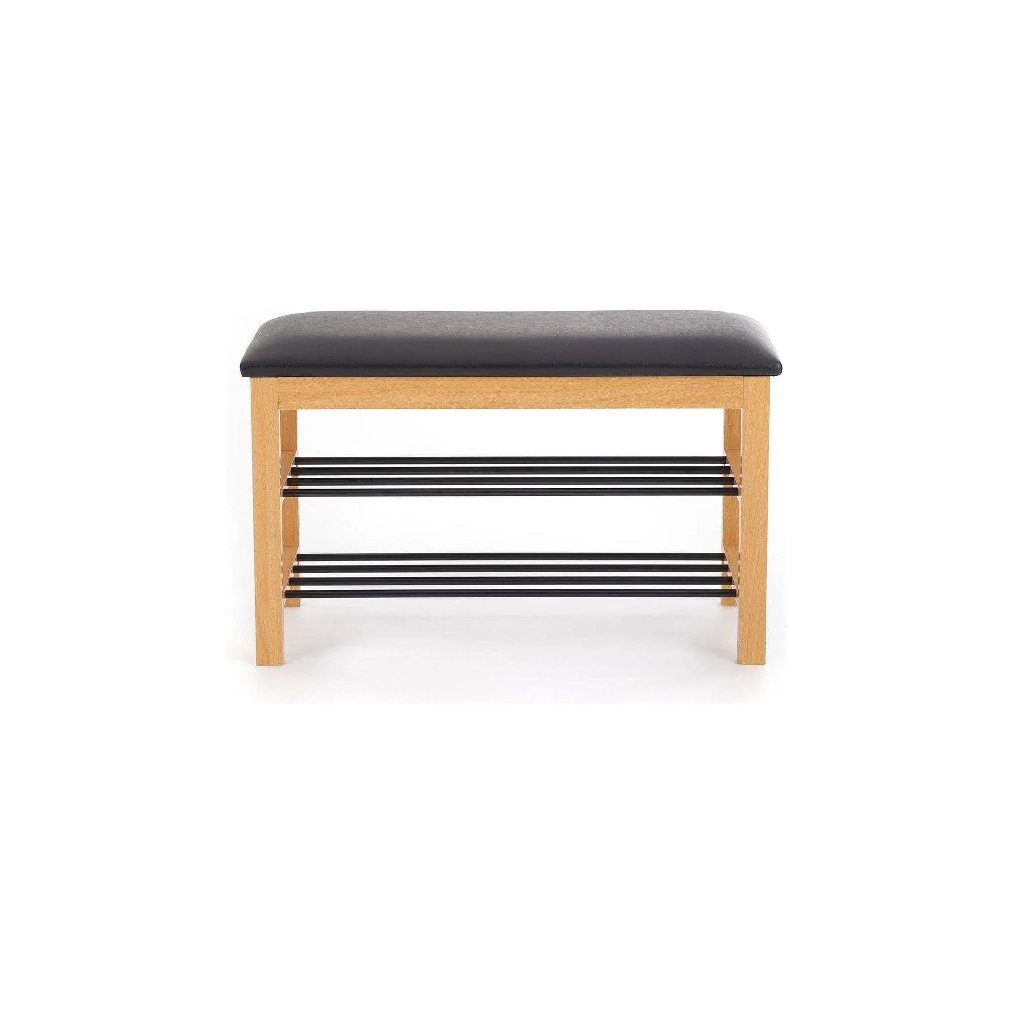 Pantofar ST11, negru/stejar, 81x31x48 cm